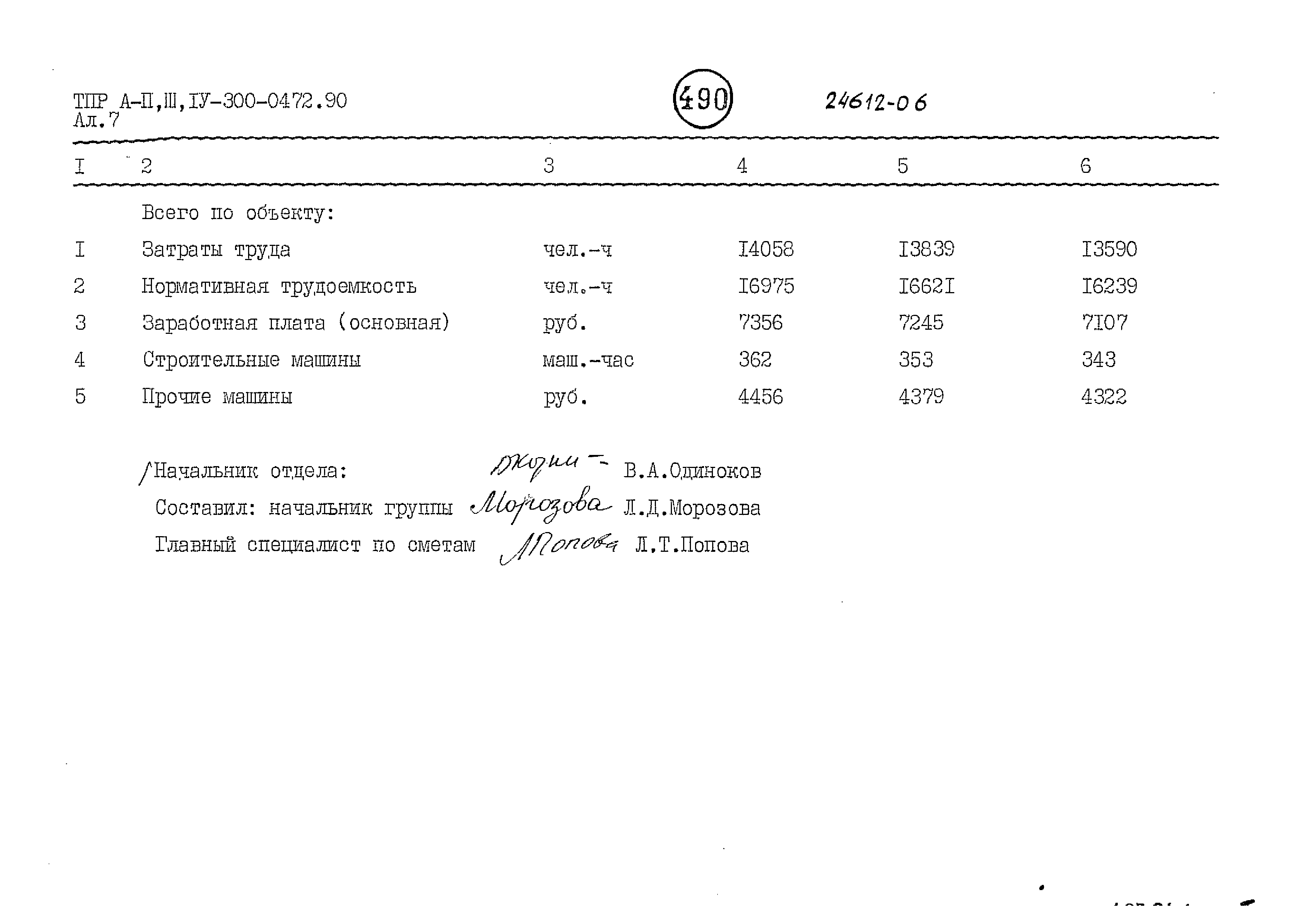 Типовые проектные решения А-II,III,IV-300-0472.90