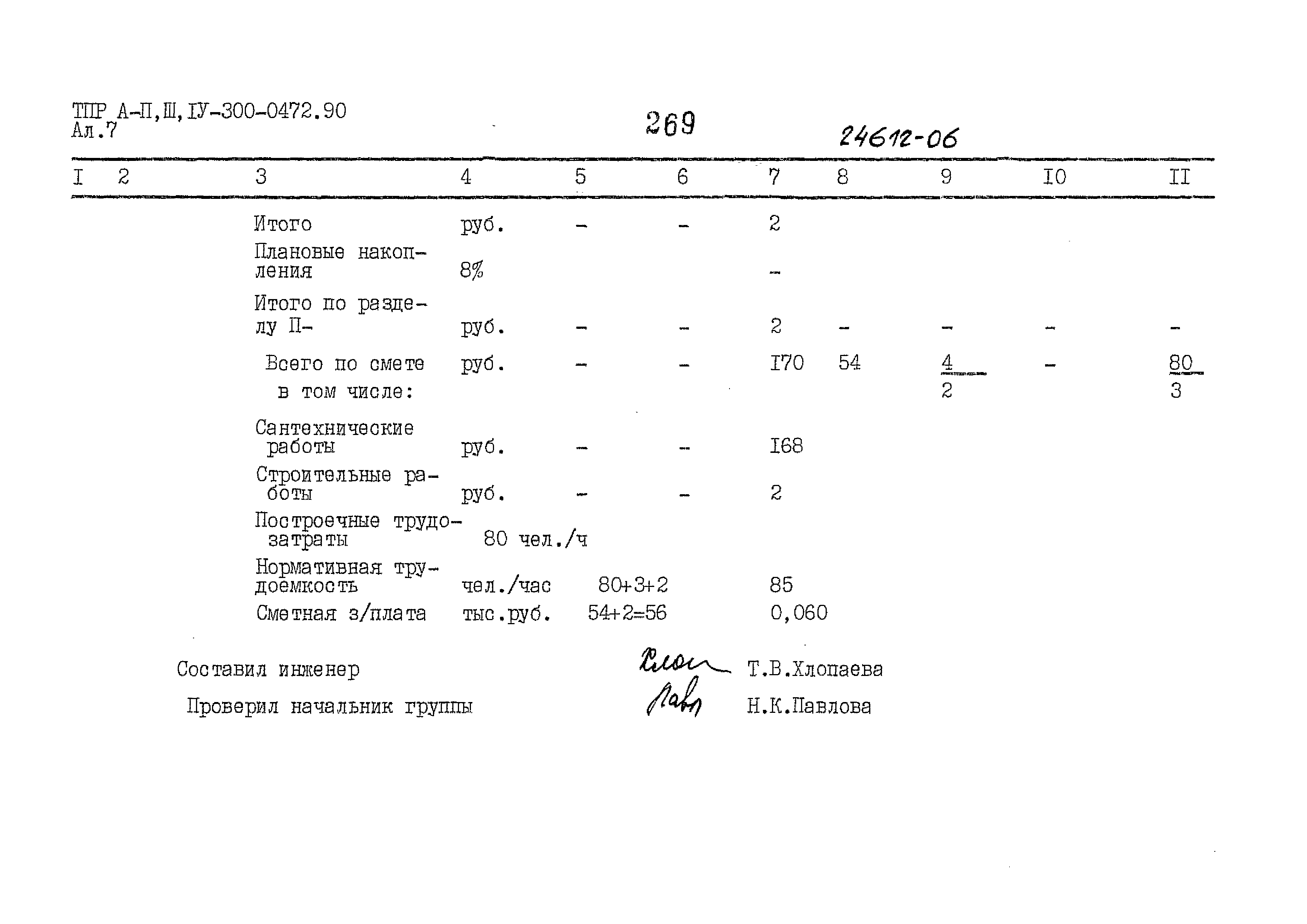 Типовые проектные решения А-II,III,IV-300-0472.90