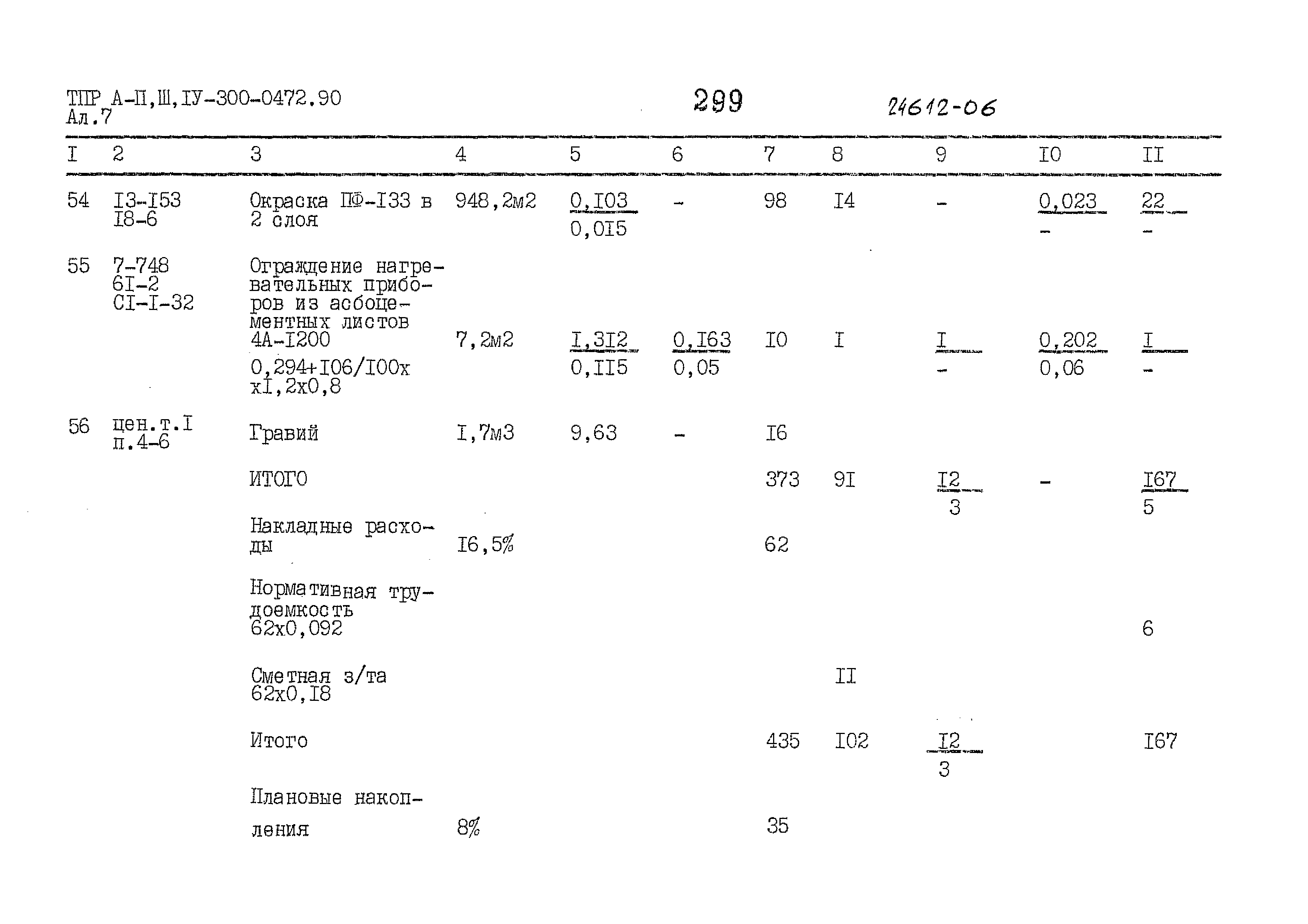 Типовые проектные решения А-II,III,IV-300-0472.90