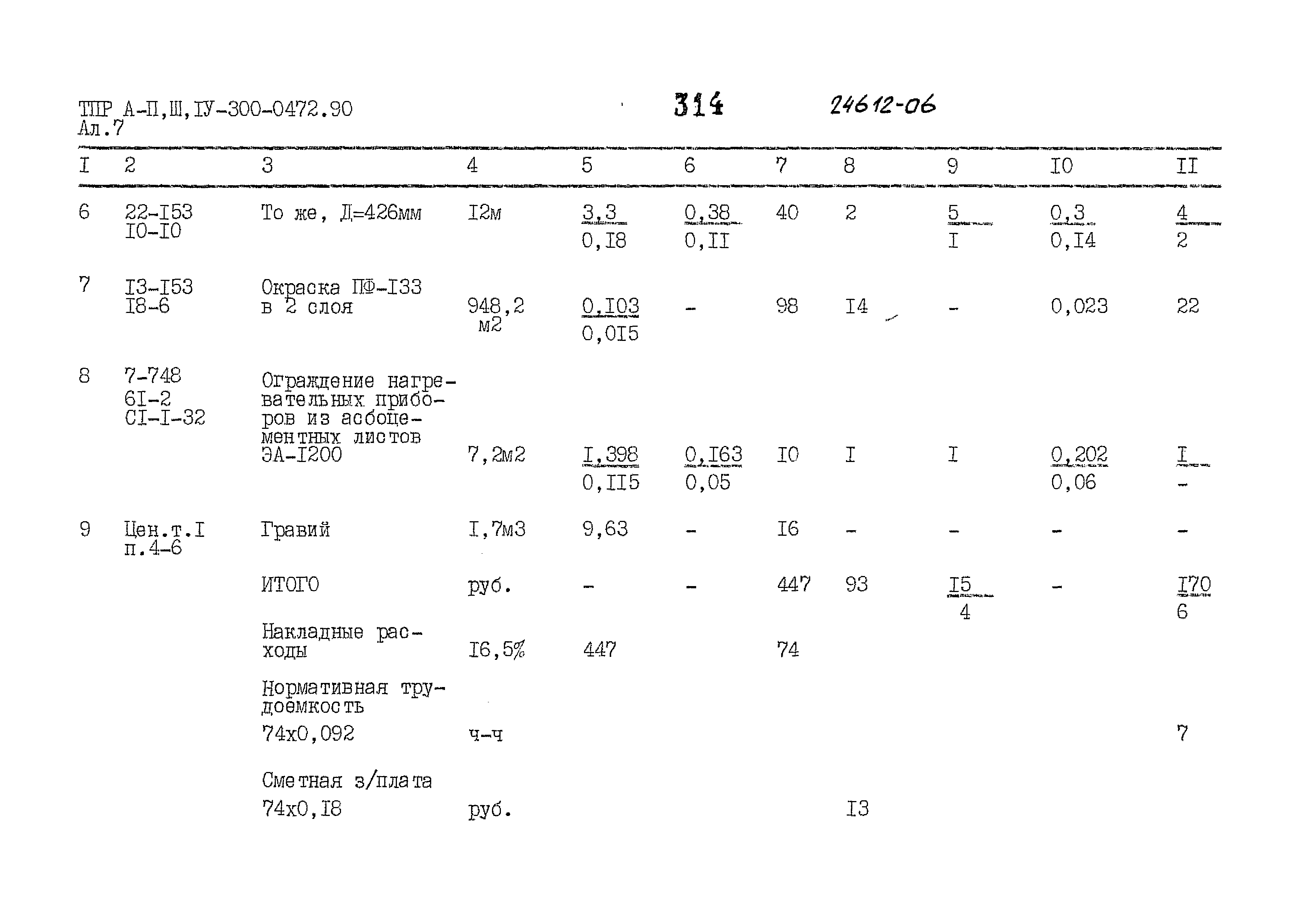 Типовые проектные решения А-II,III,IV-300-0472.90