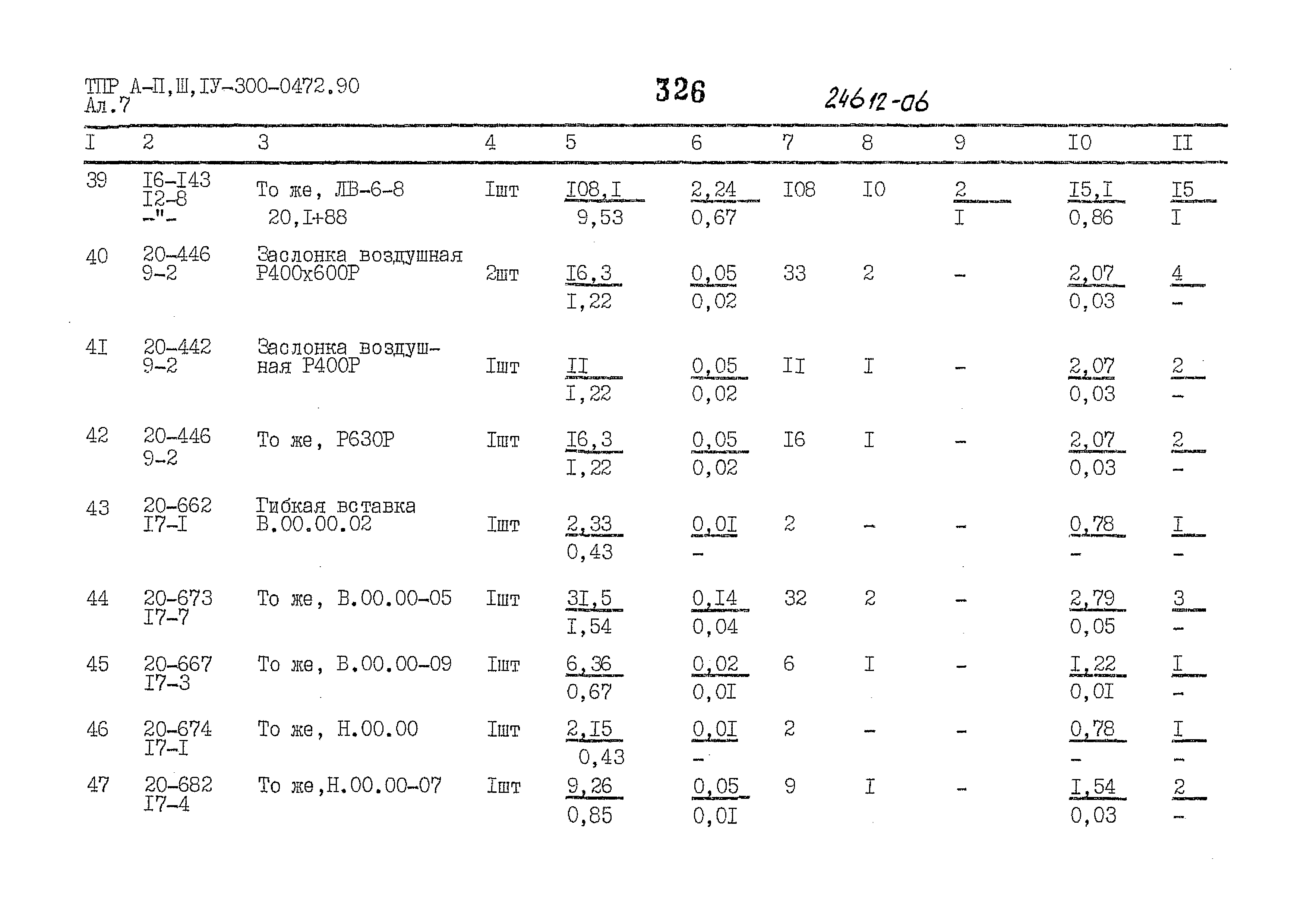 Типовые проектные решения А-II,III,IV-300-0472.90