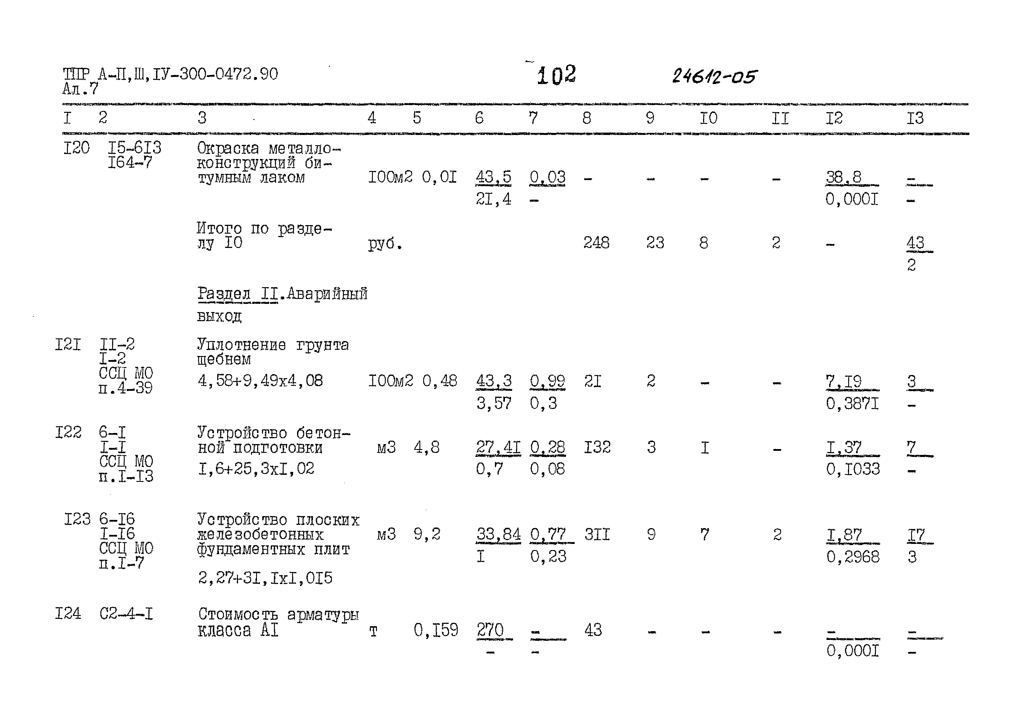 Типовые проектные решения А-II,III,IV-300-0472.90