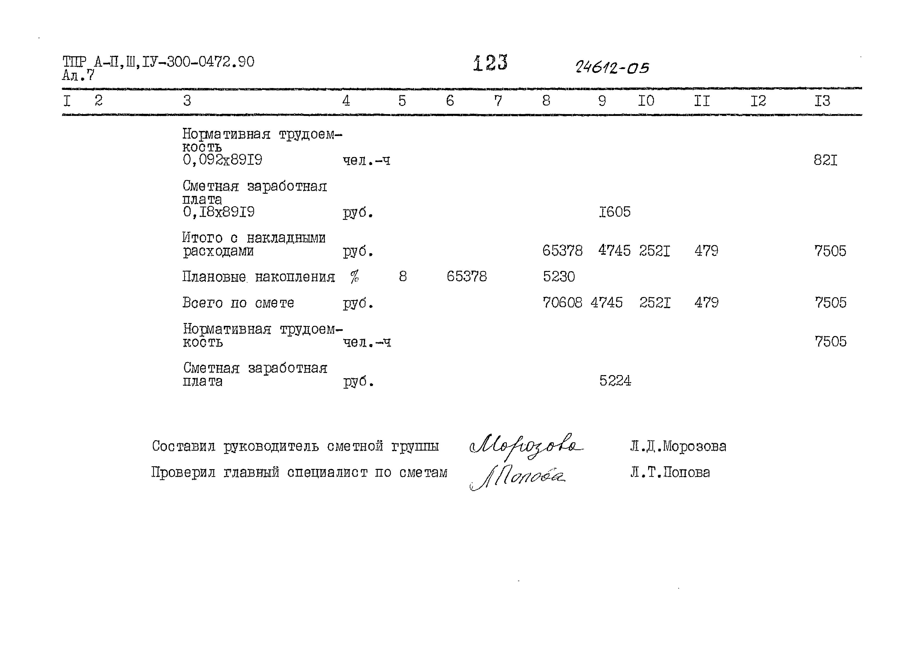 Типовые проектные решения А-II,III,IV-300-0472.90