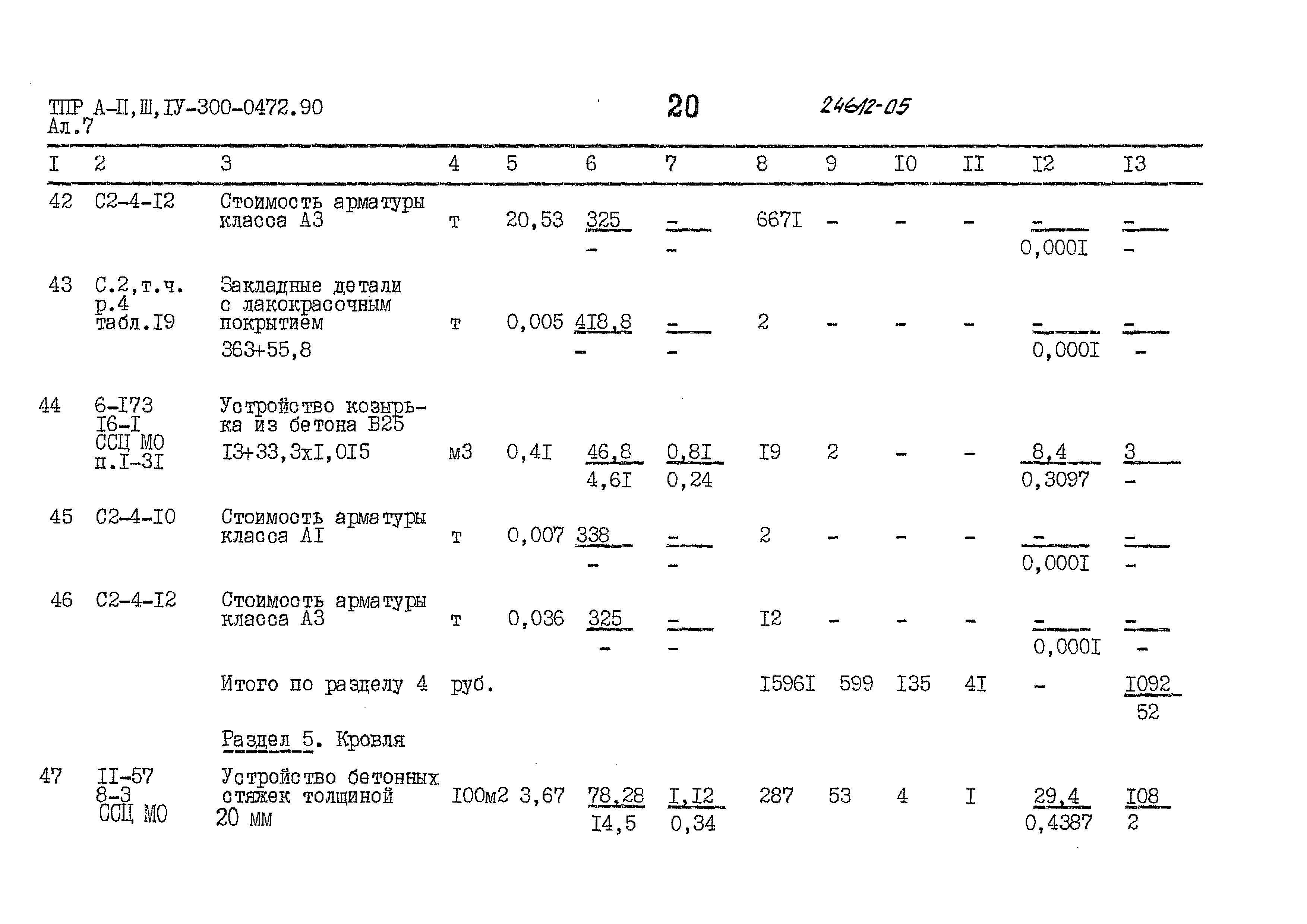 Типовые проектные решения А-II,III,IV-300-0472.90