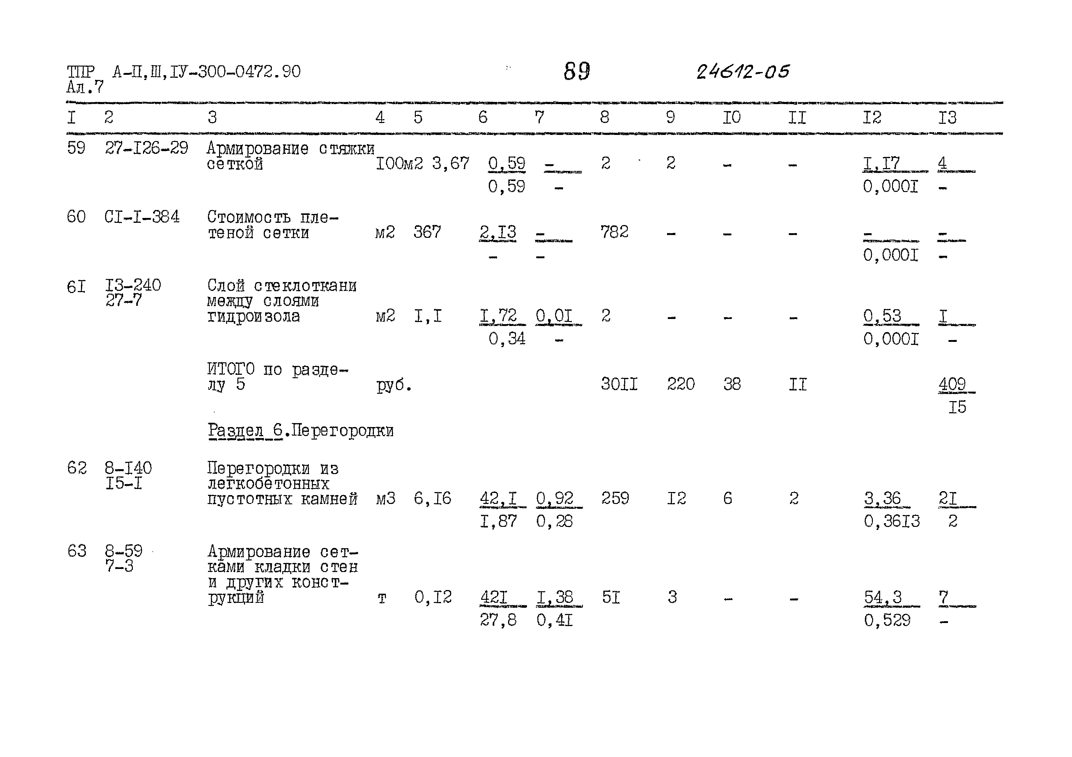 Типовые проектные решения А-II,III,IV-300-0472.90