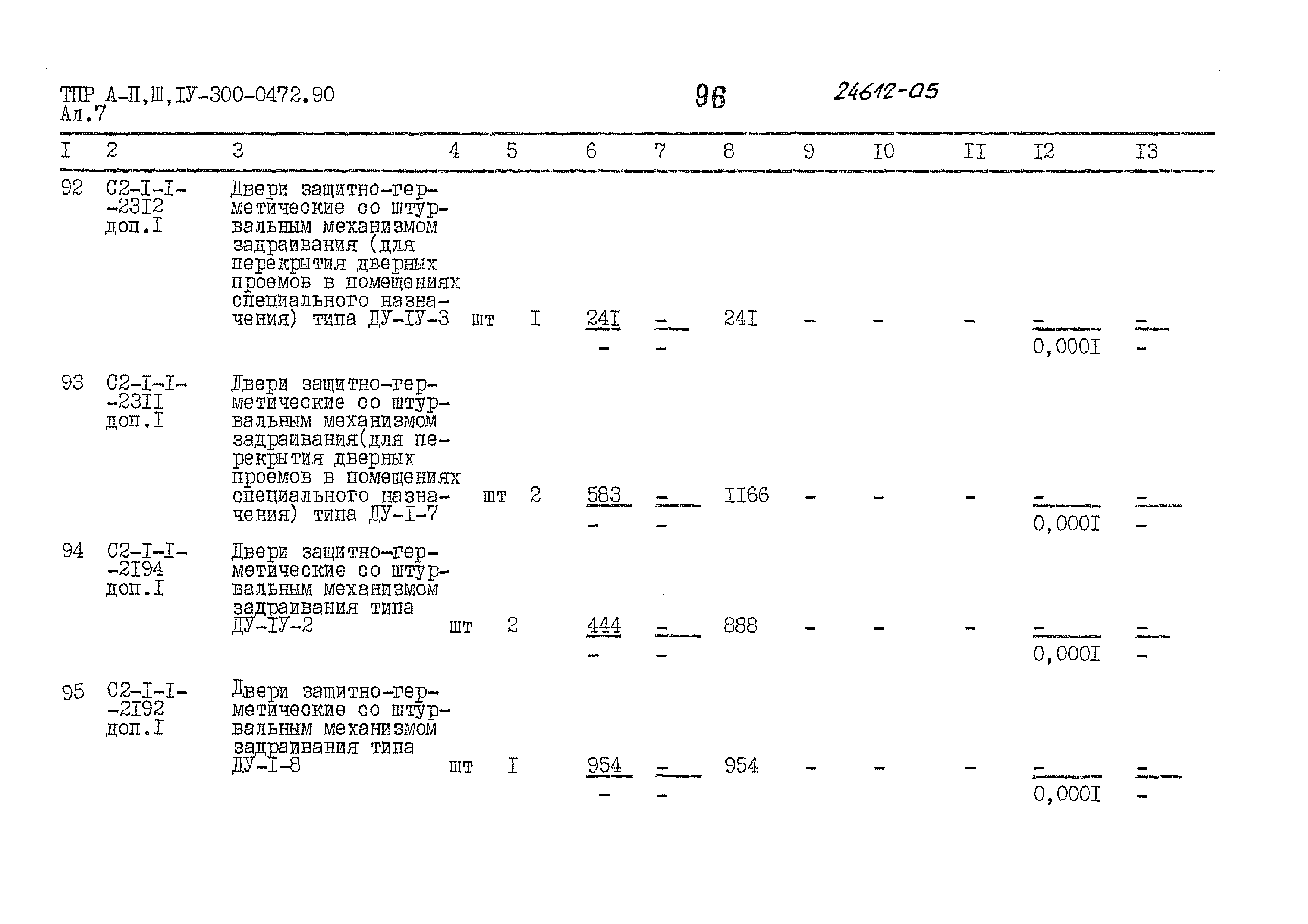 Типовые проектные решения А-II,III,IV-300-0472.90