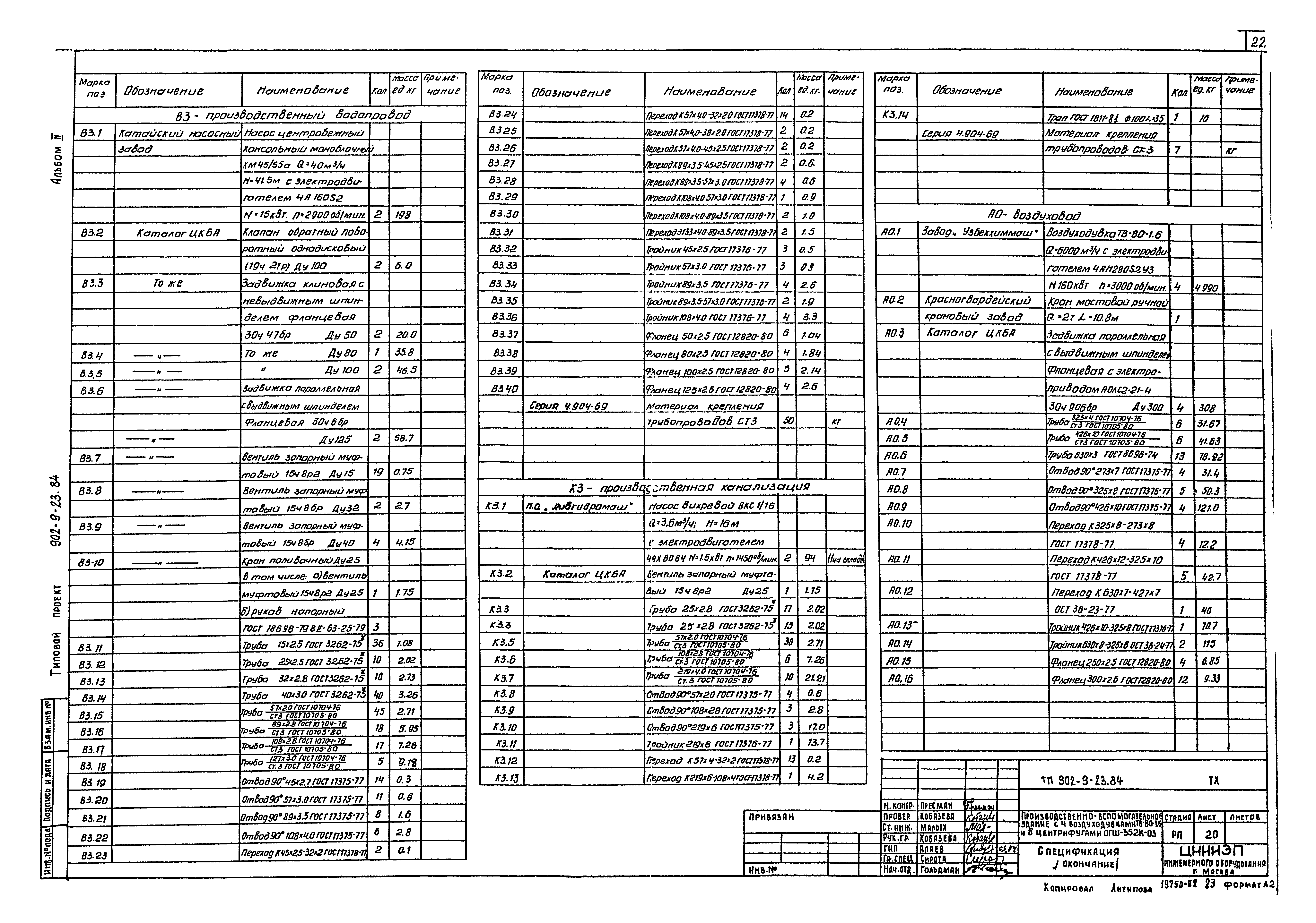 Типовой проект 902-9-23.84