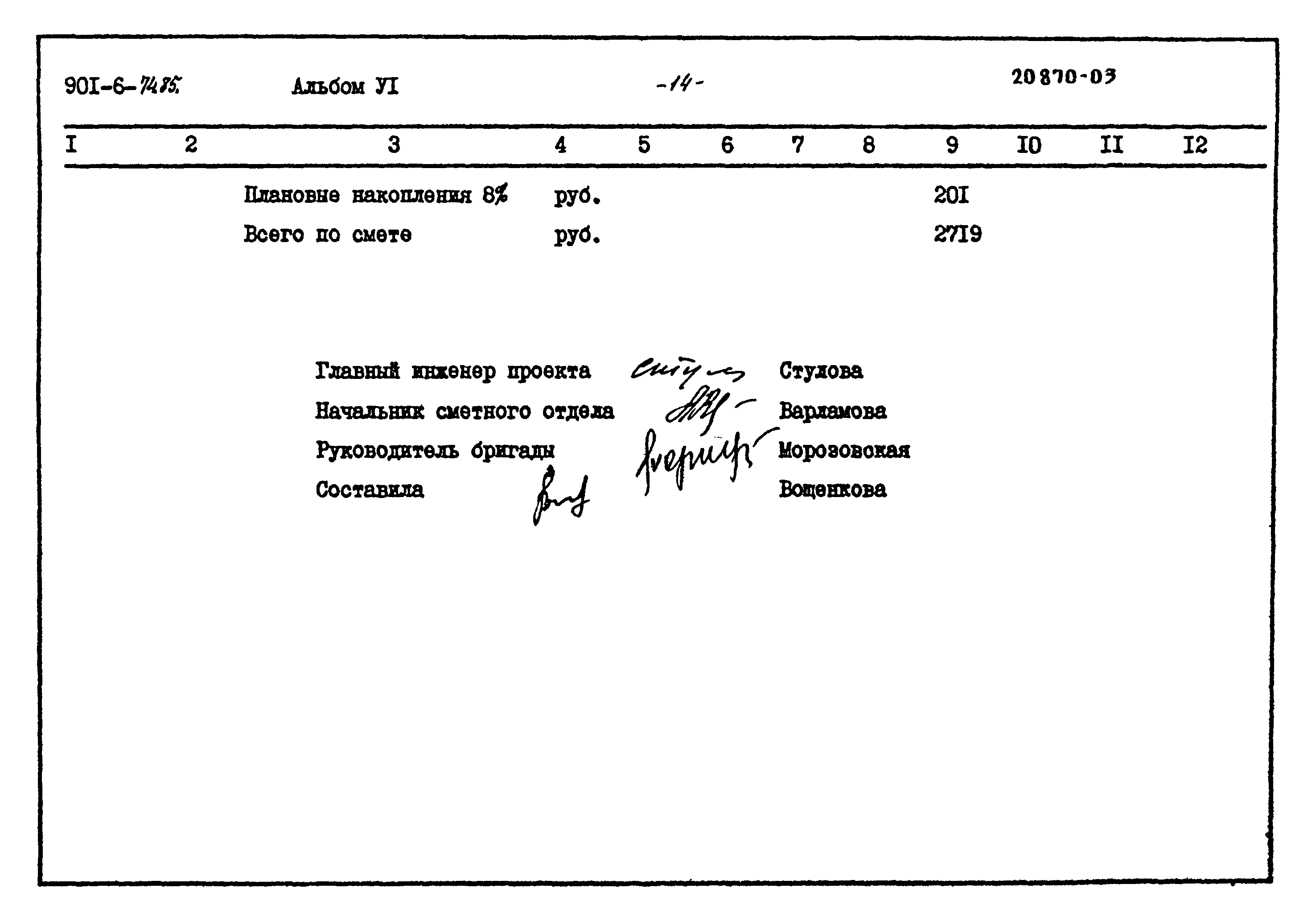 Типовой проект 901-6-74.85