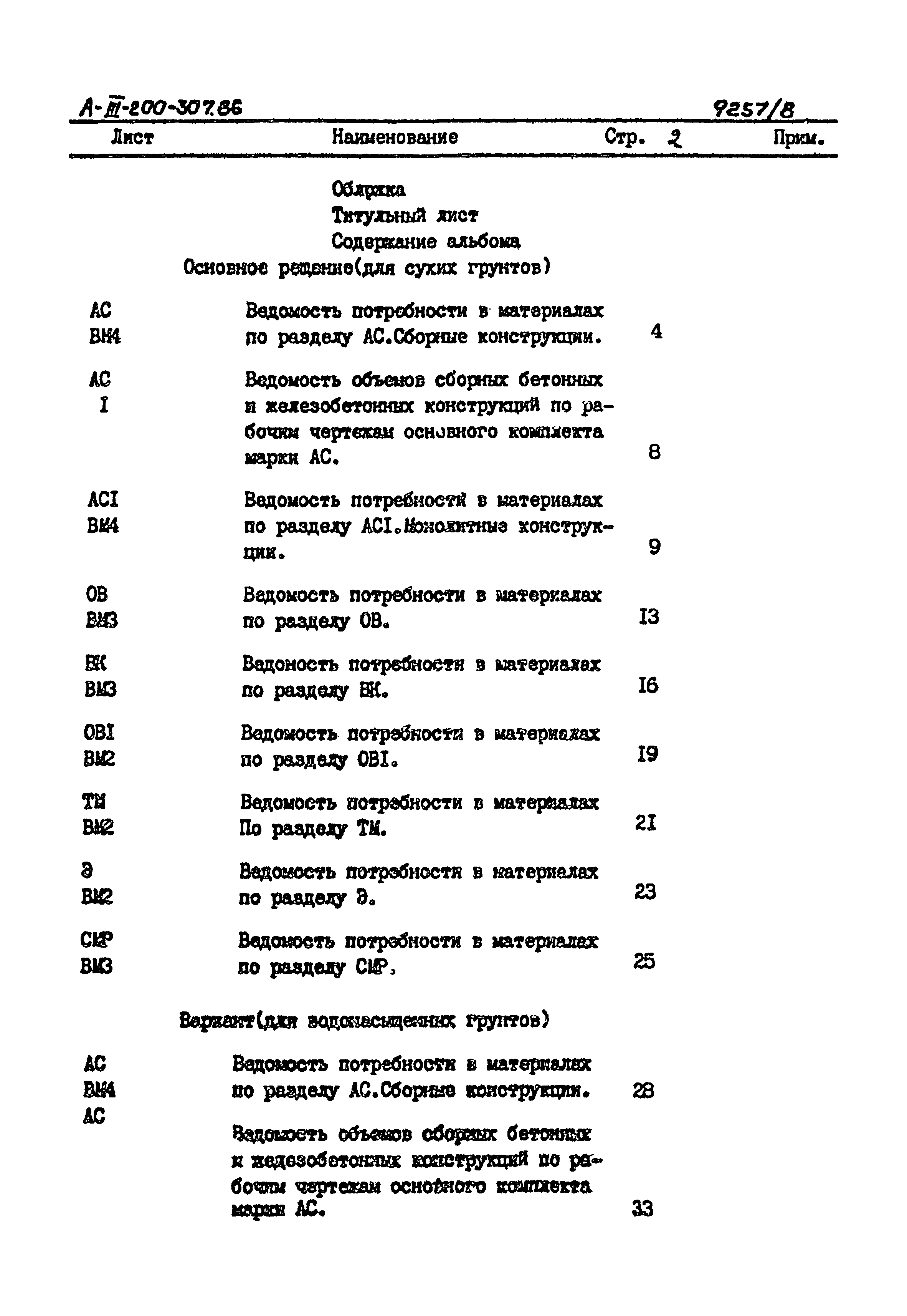 Типовой проект А-III-200-307.86