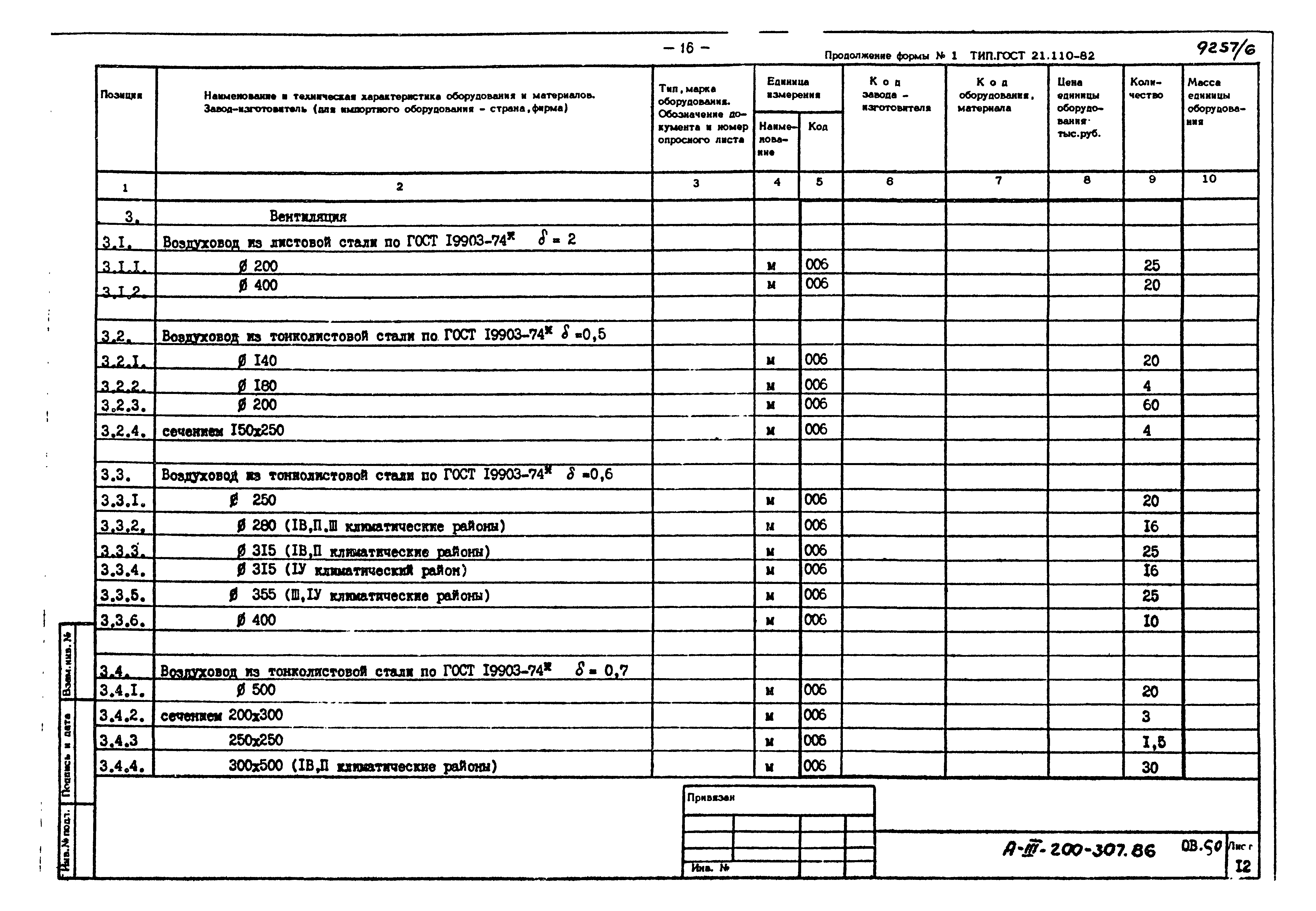 Типовой проект А-III-200-307.86