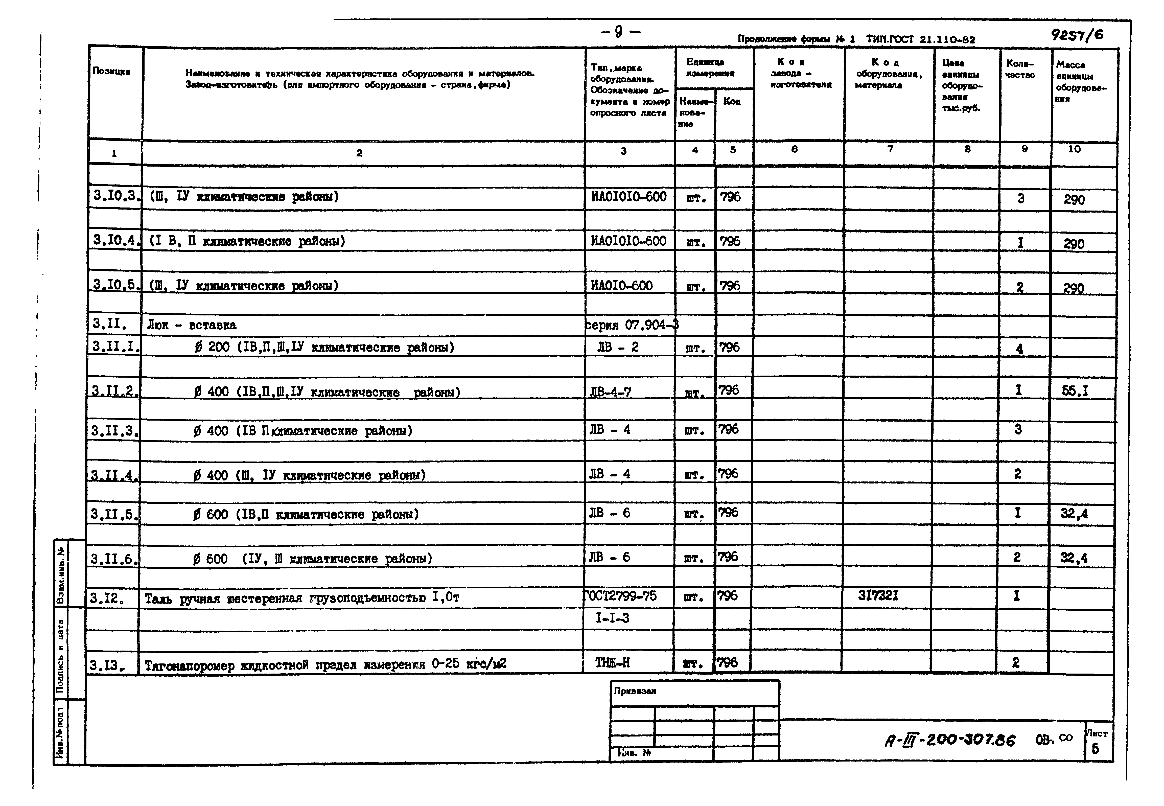 Типовой проект А-III-200-307.86