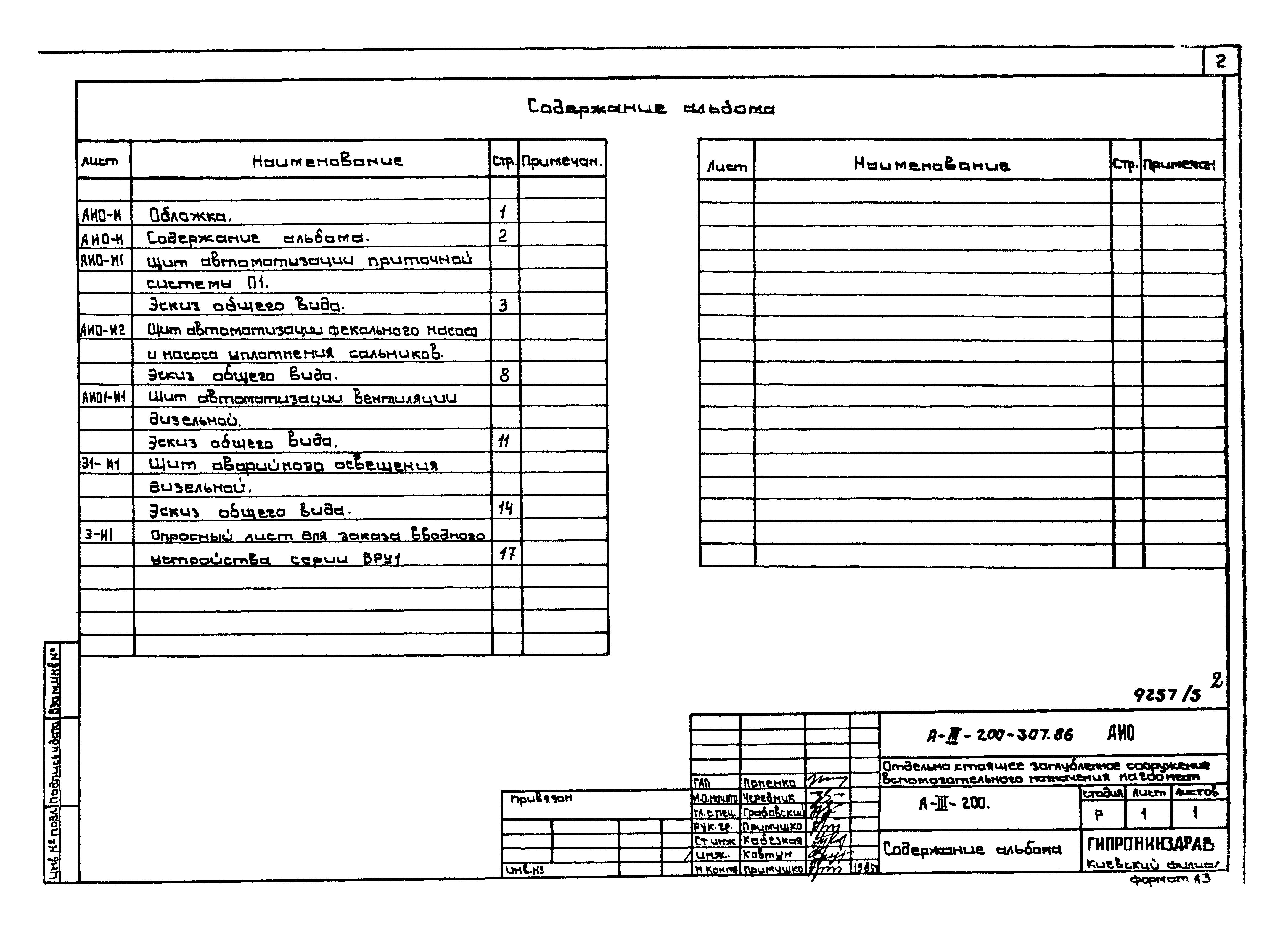 Типовой проект А-III-200-307.86