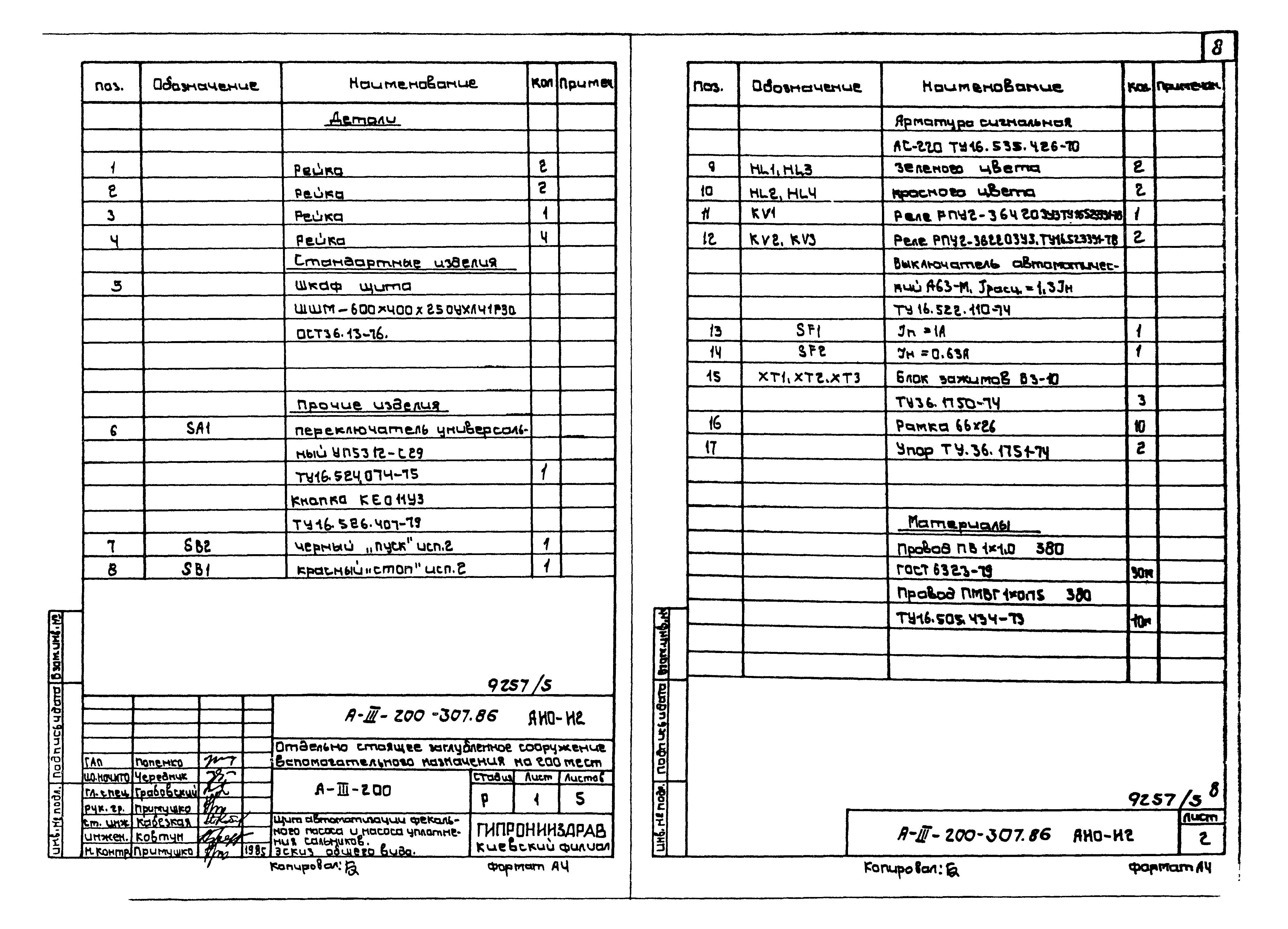 Типовой проект А-III-200-307.86