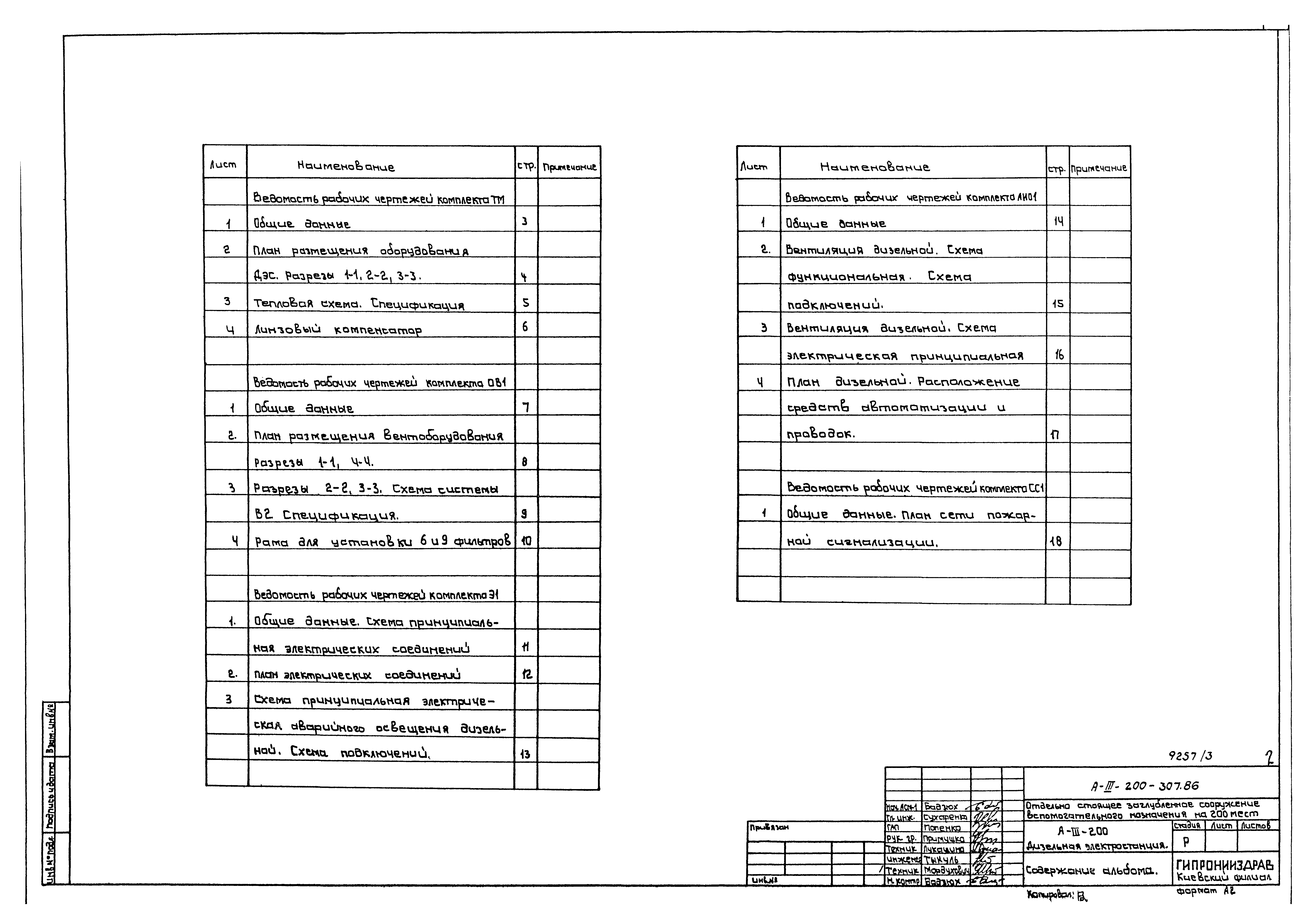 Типовой проект А-III-200-307.86