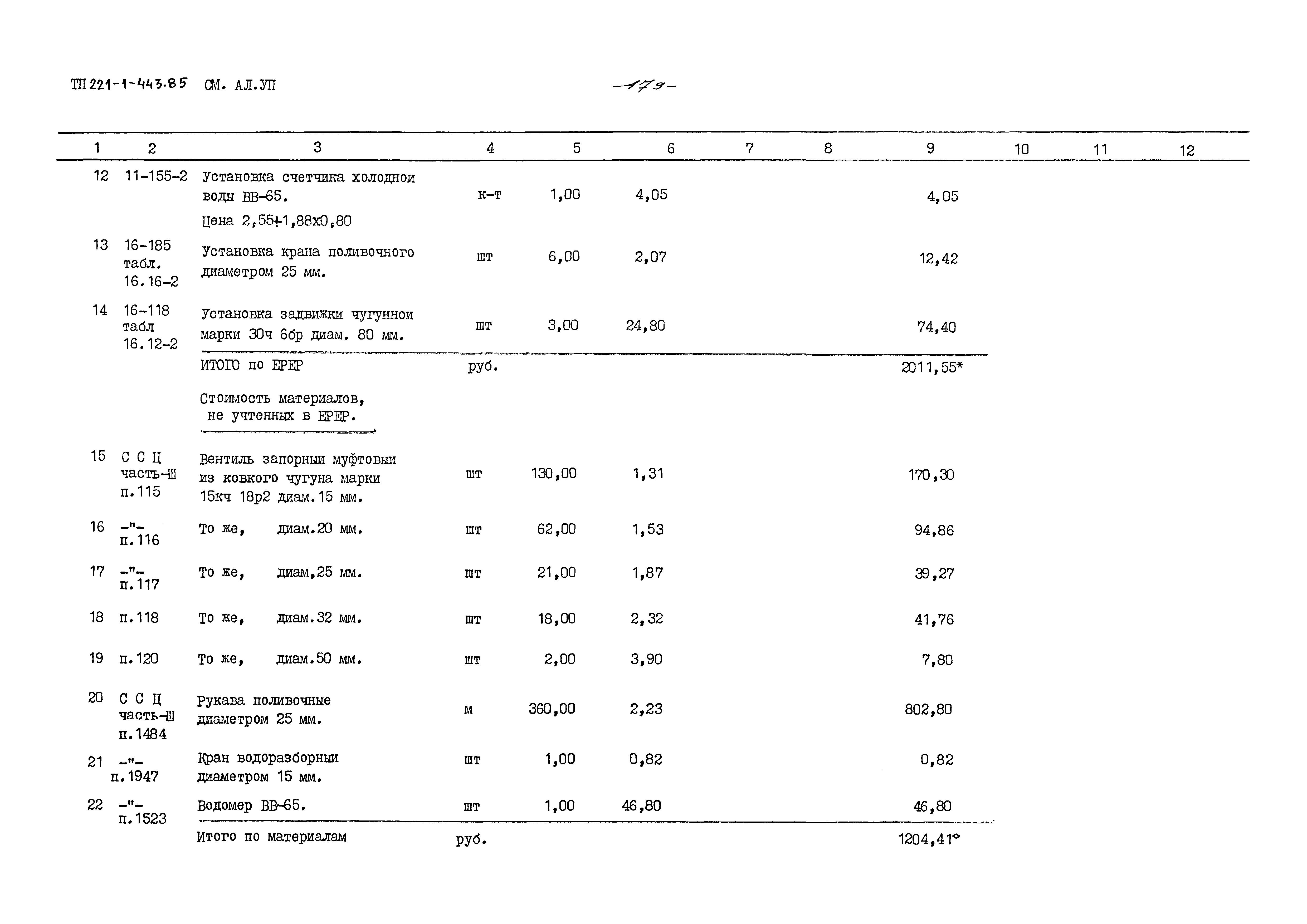 Типовой проект 221-1-443.85