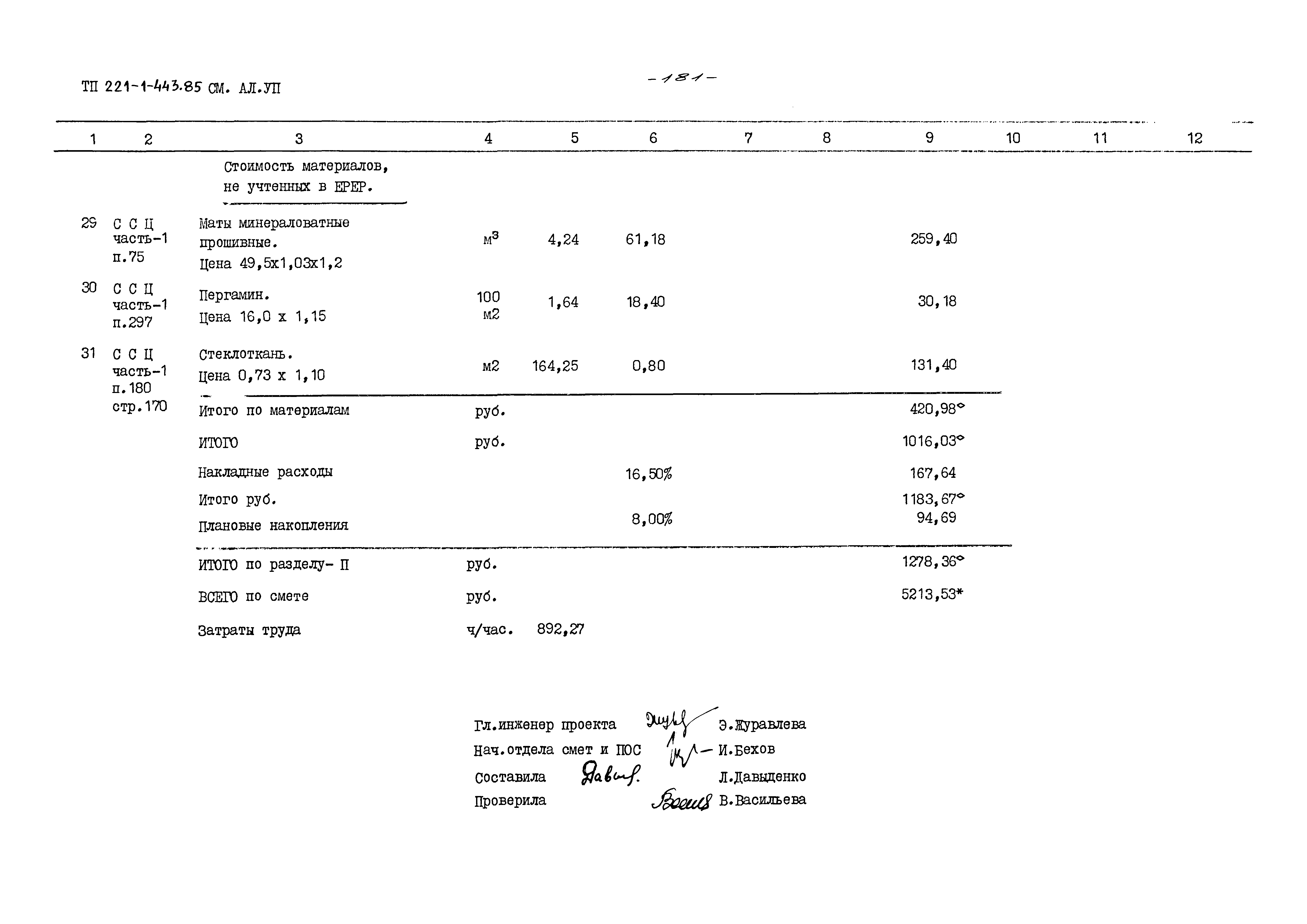 Типовой проект 221-1-443.85