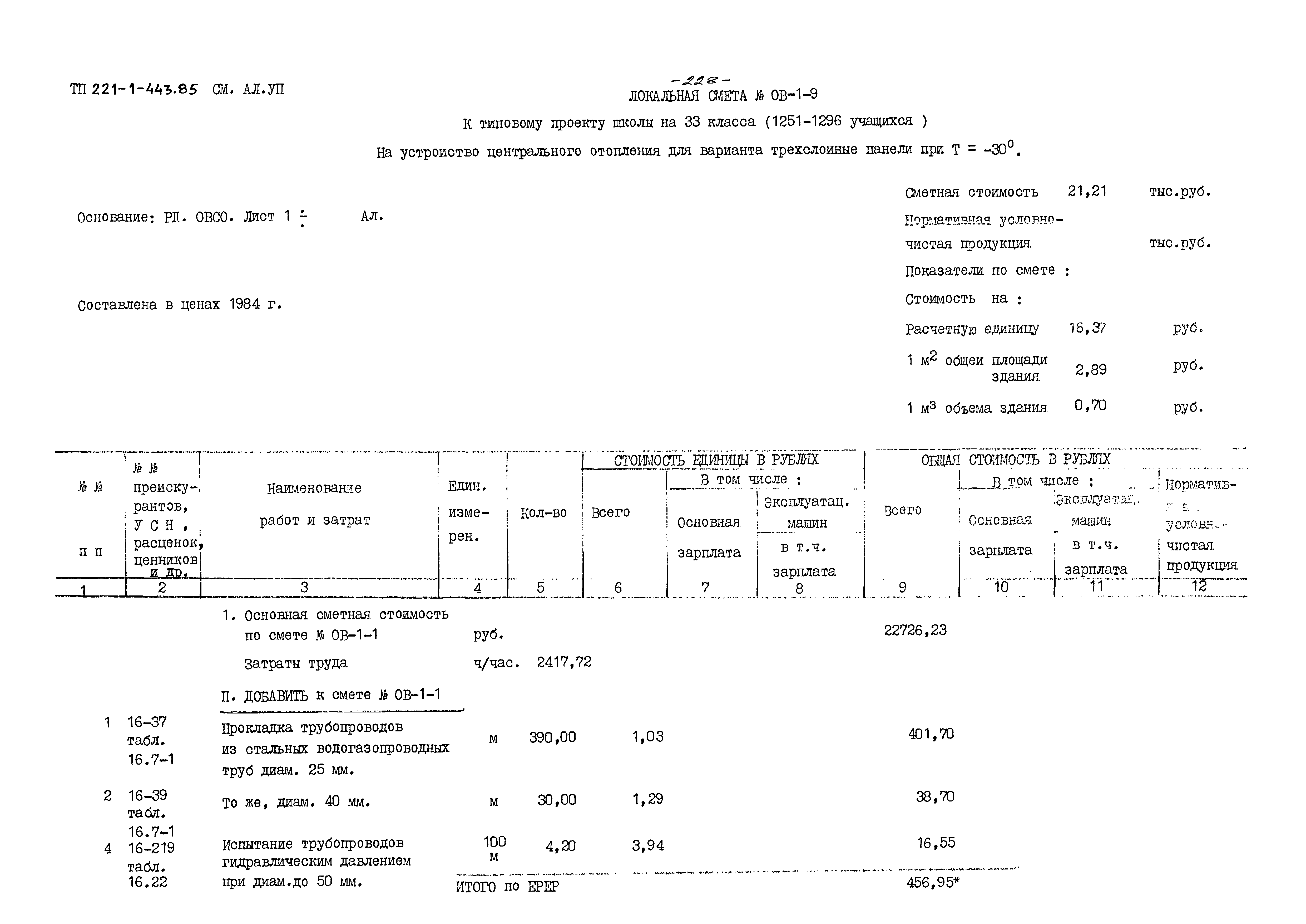 Типовой проект 221-1-443.85