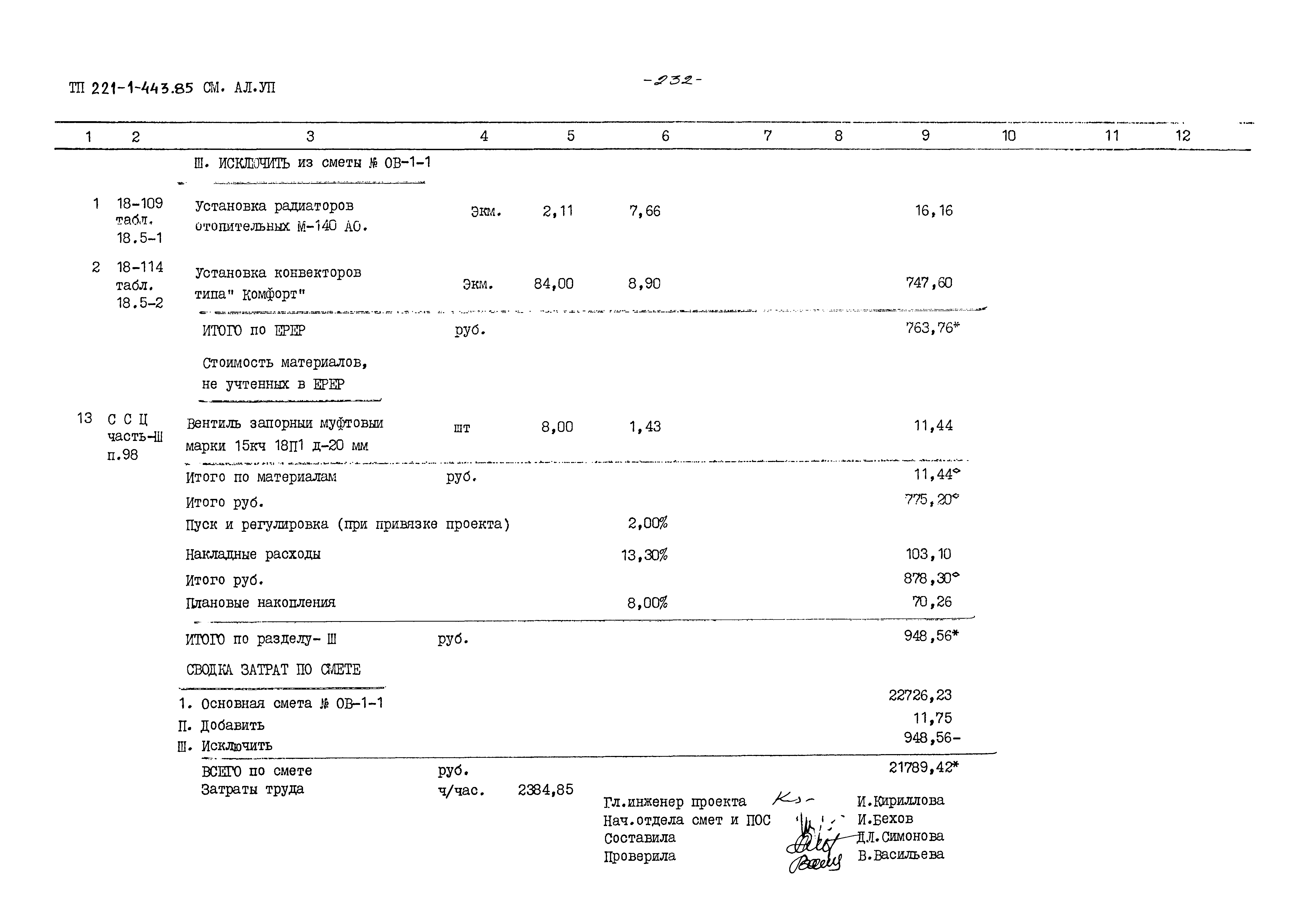 Типовой проект 221-1-443.85