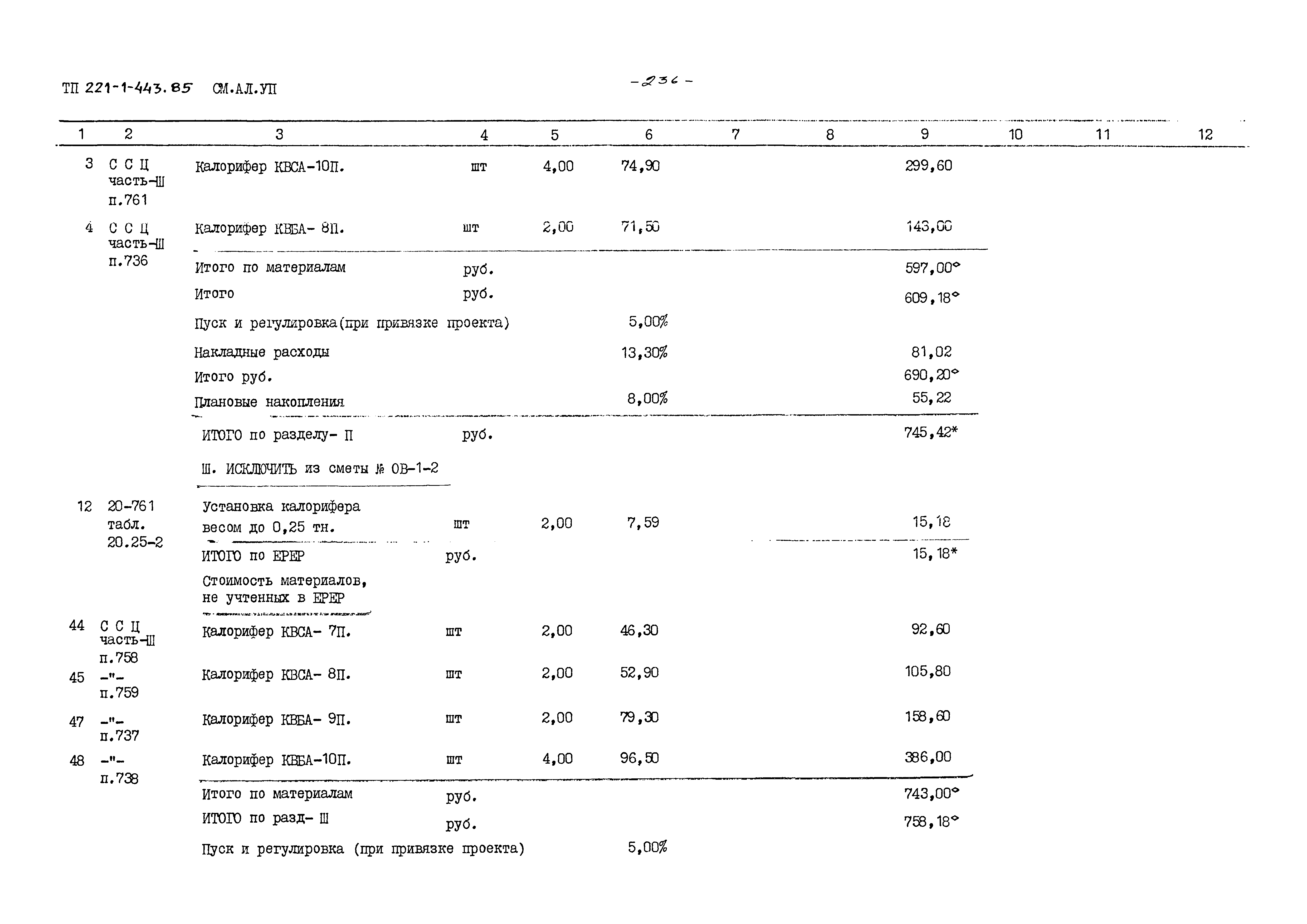 Типовой проект 221-1-443.85