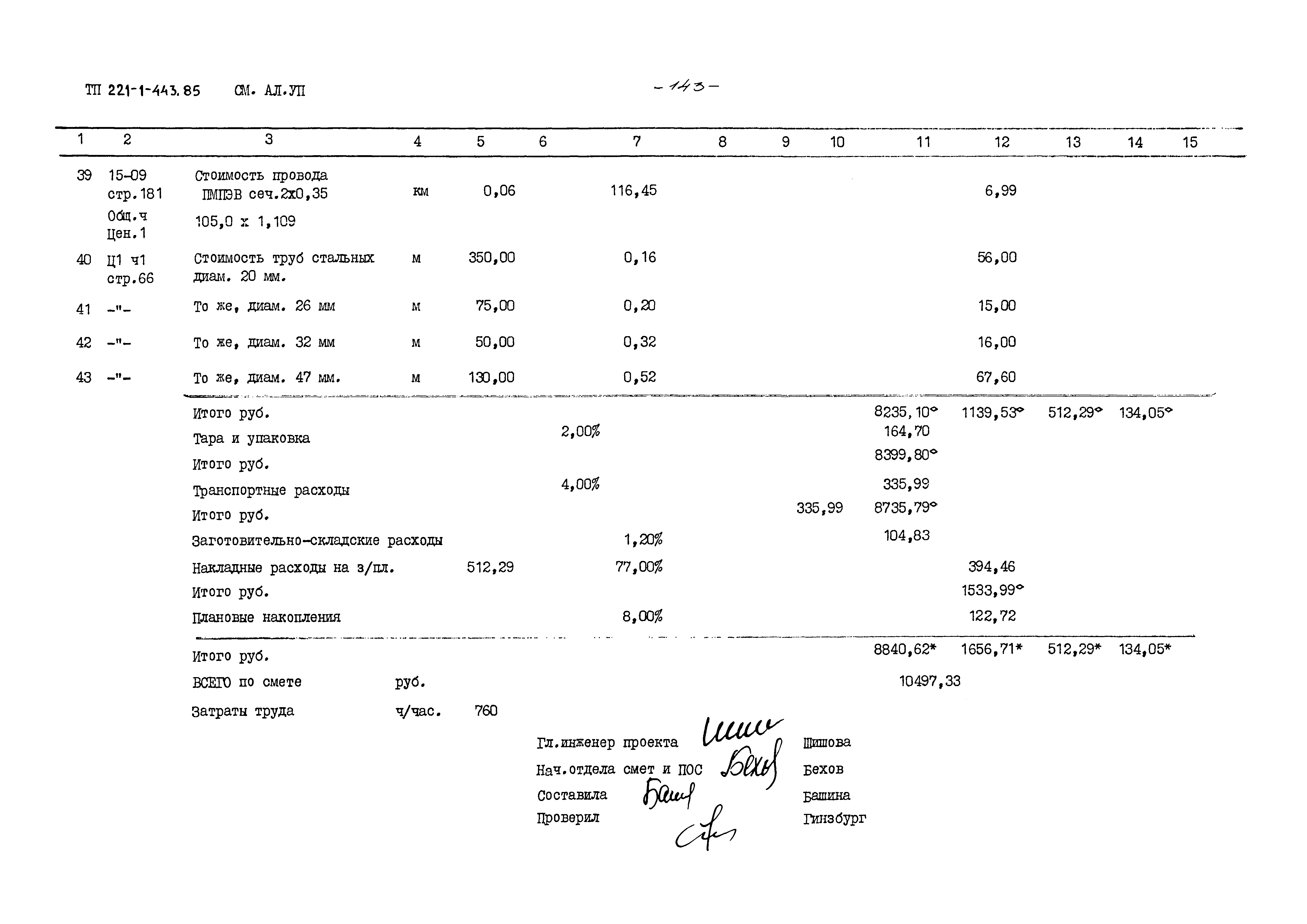 Типовой проект 221-1-443.85