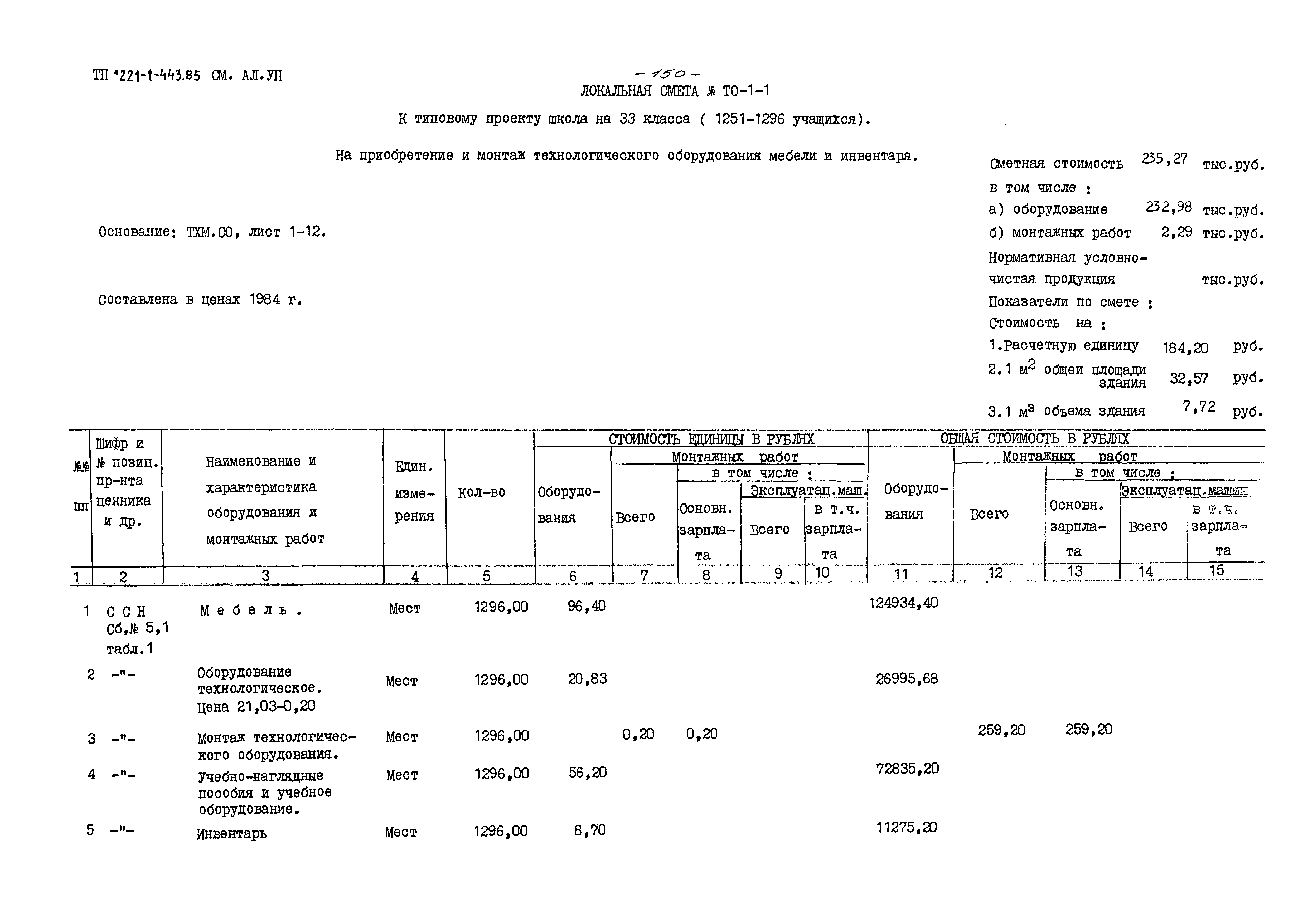 Типовой проект 221-1-443.85