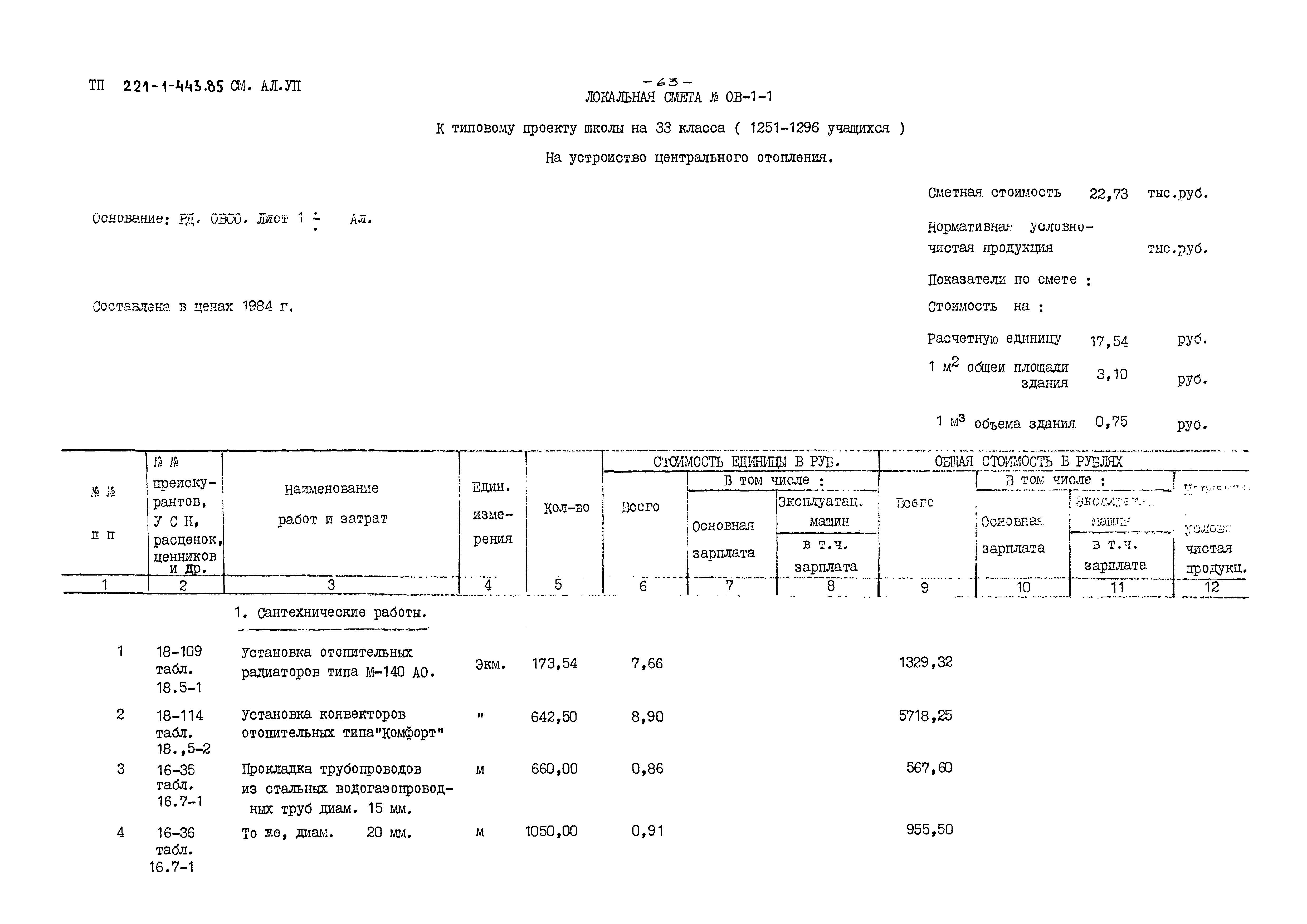 Типовой проект 221-1-443.85