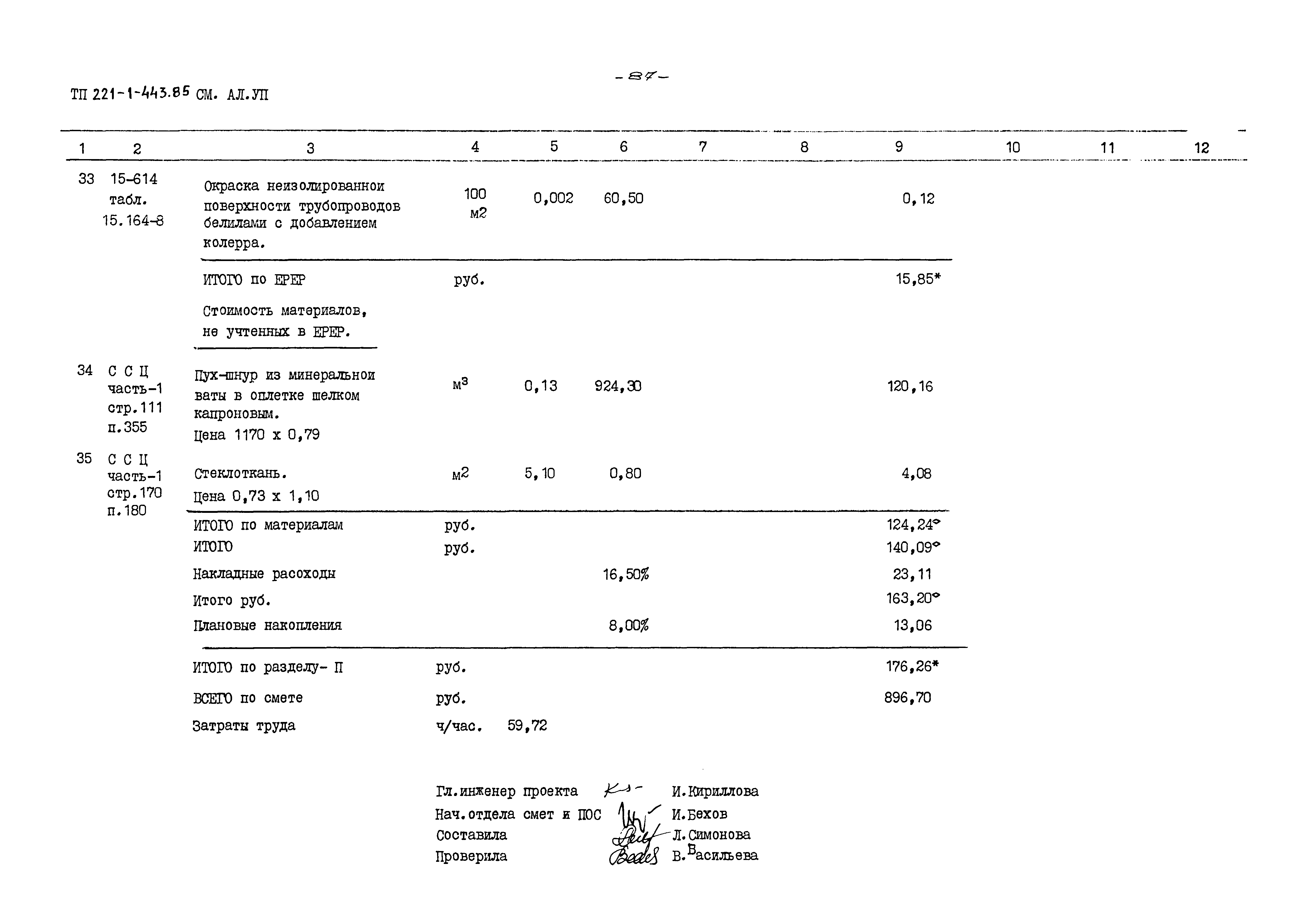 Типовой проект 221-1-443.85