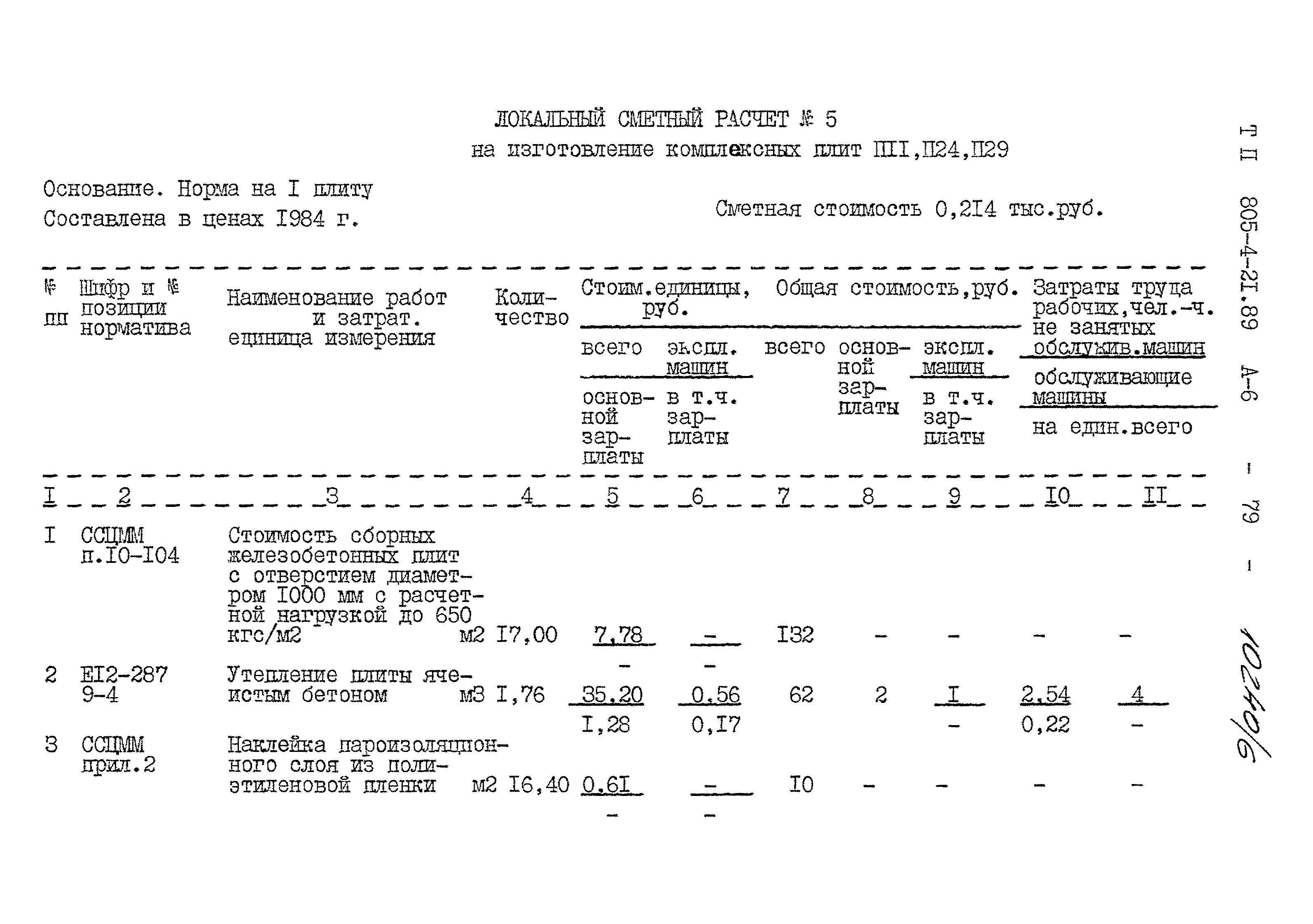 Типовой проект 805-4-21.89