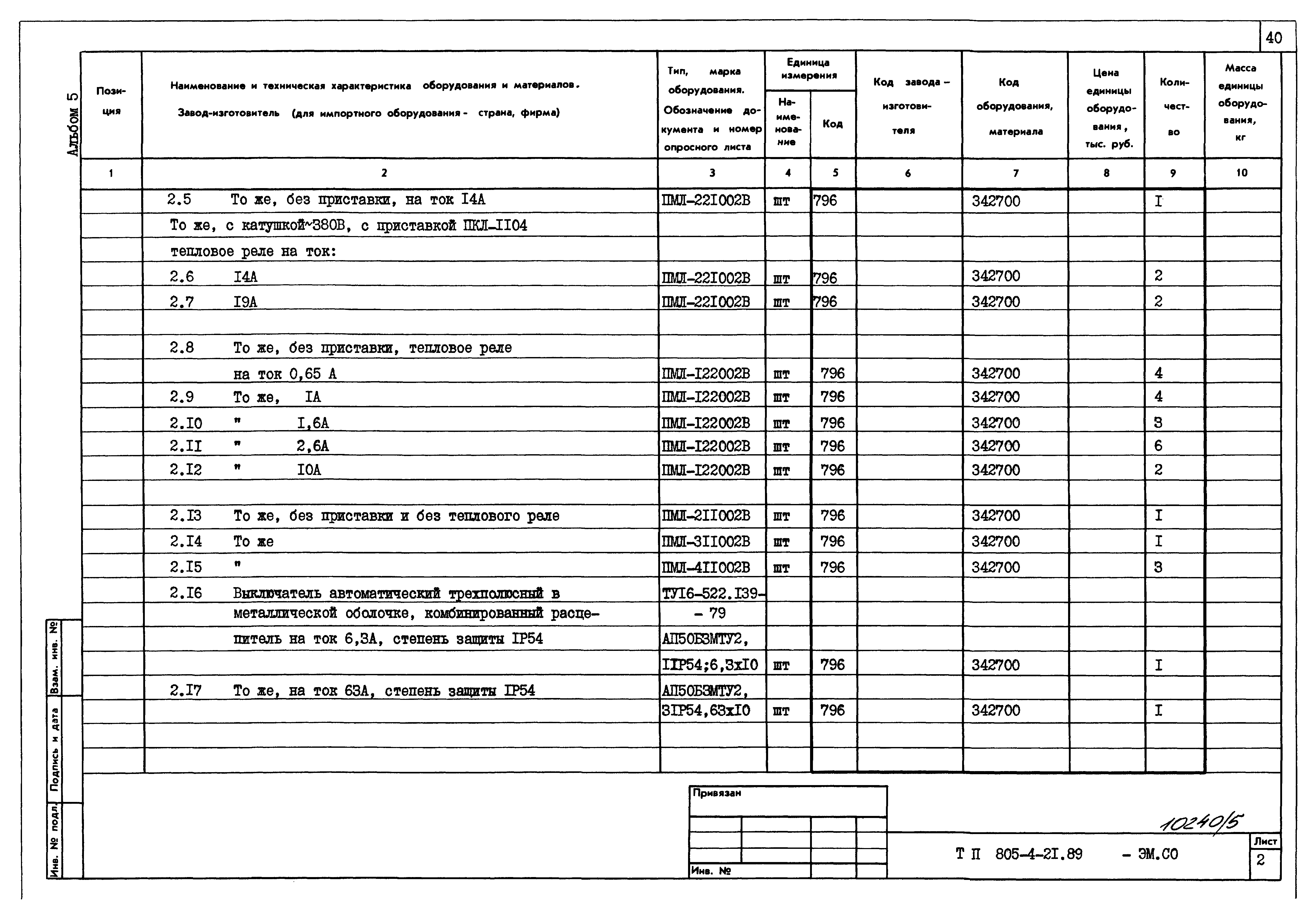 Типовой проект 805-4-21.89