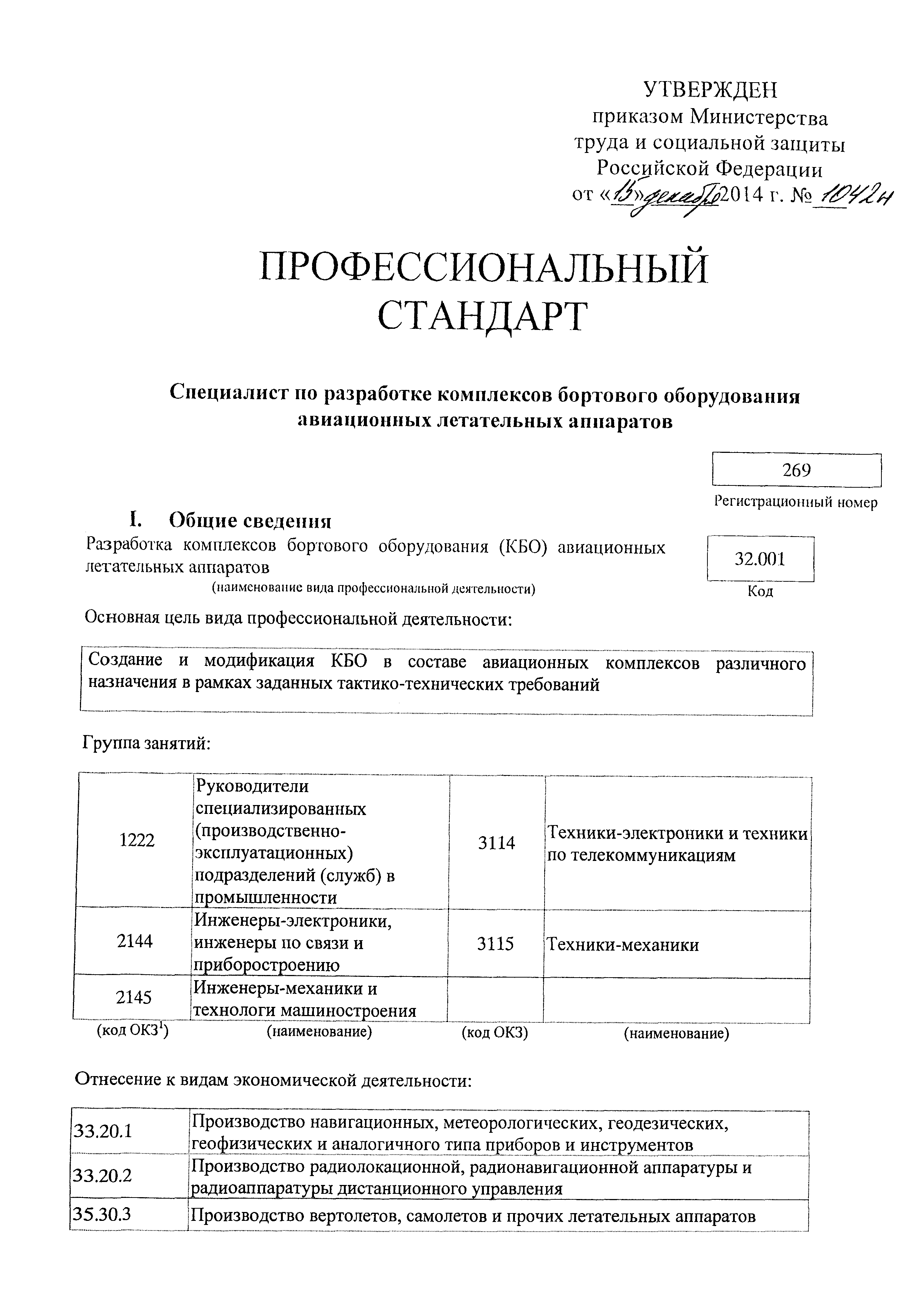 Приказ 1042н