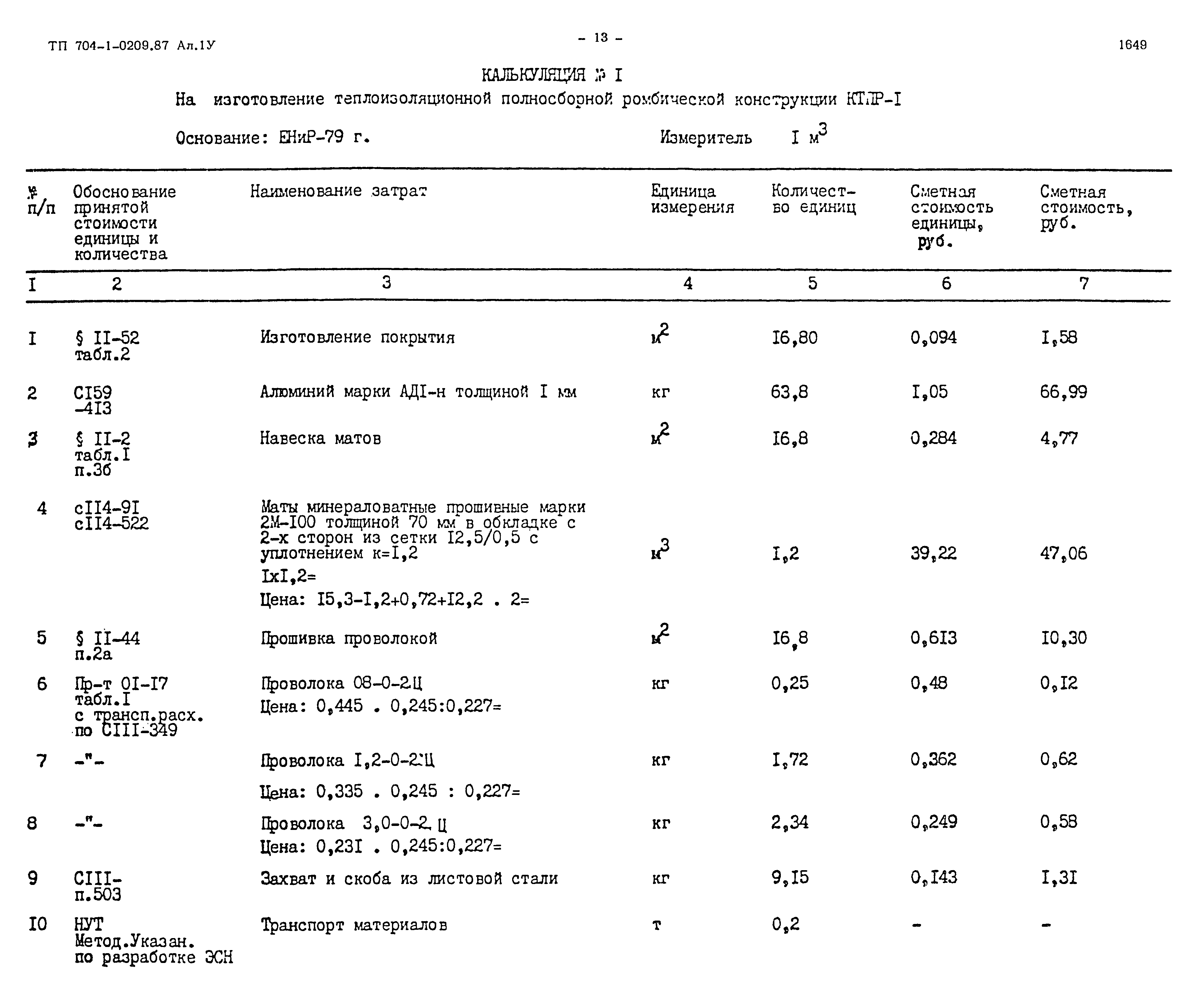 Типовые проектные решения 704-1-0209.87