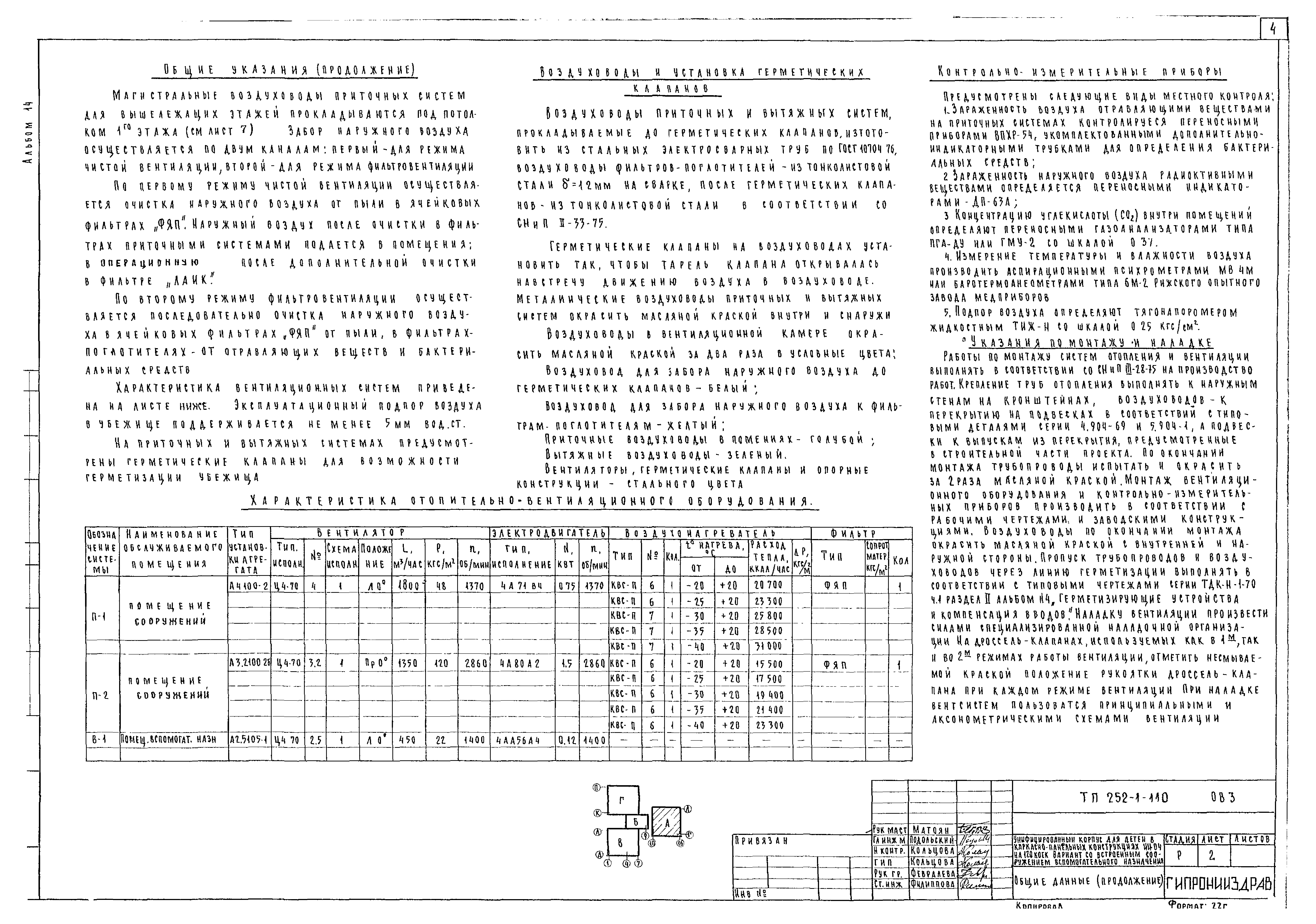 Типовой проект 252-1-110
