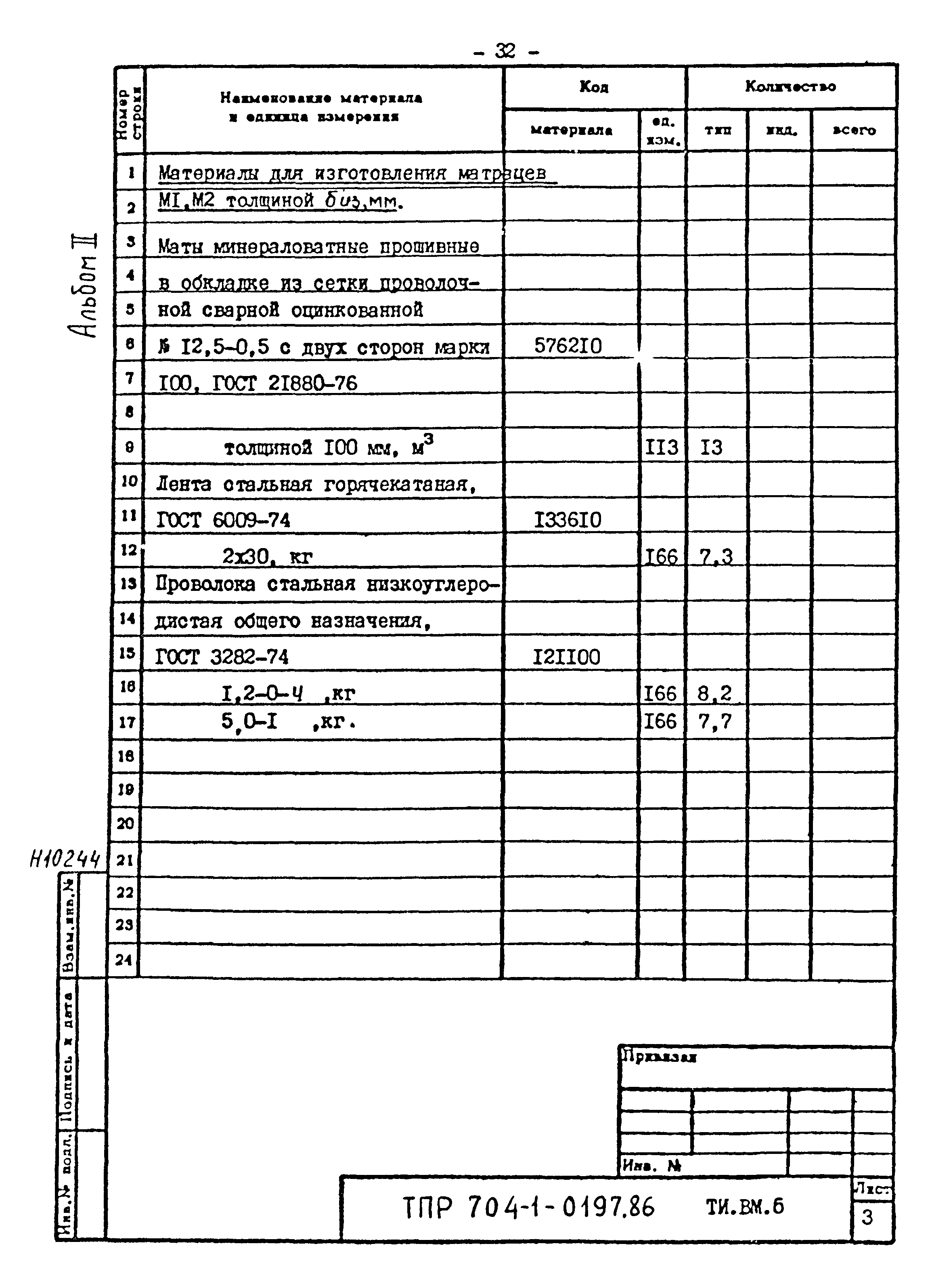 Типовые проектные решения 704-1-0197.86