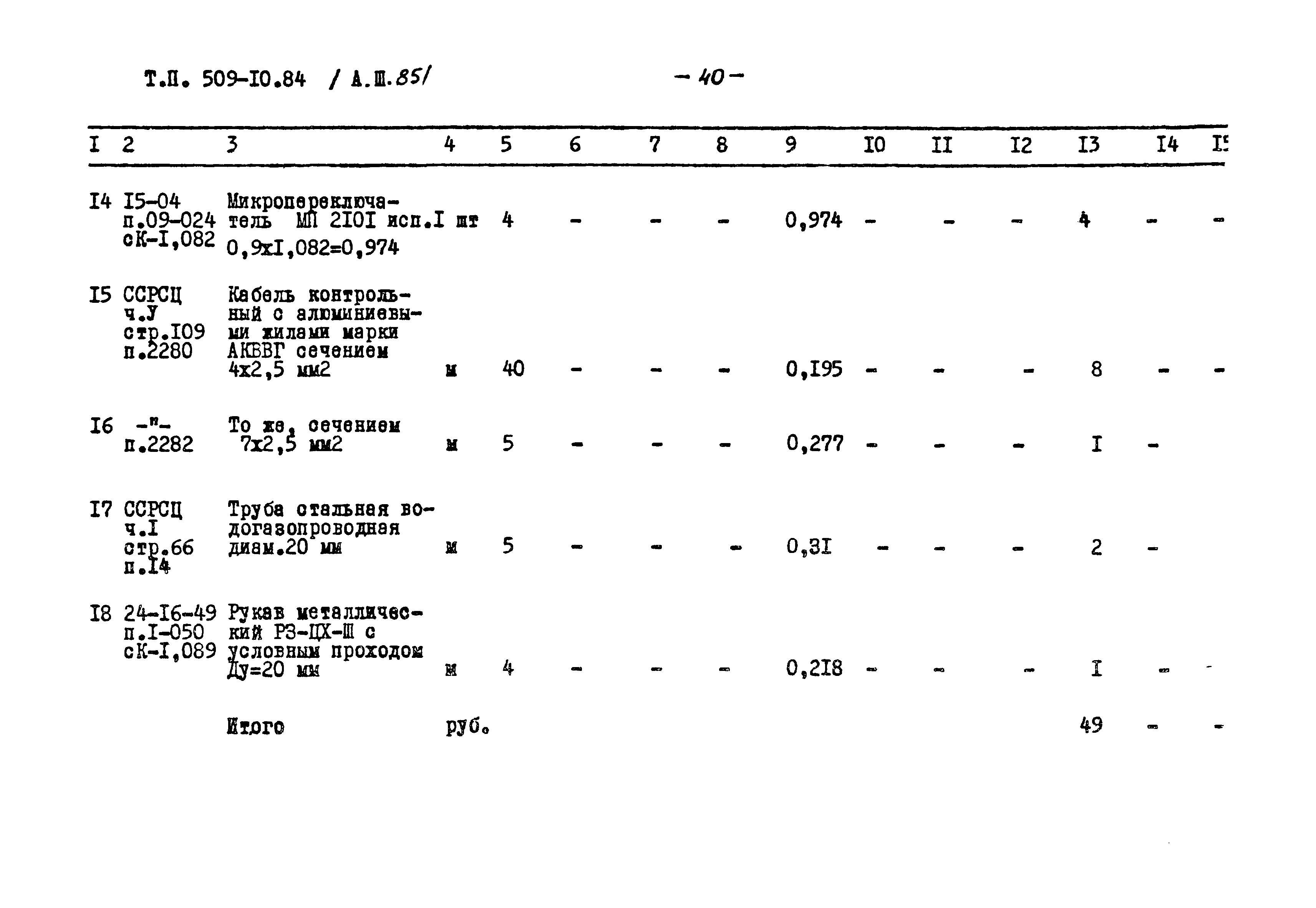 Типовой проект 509-10.84