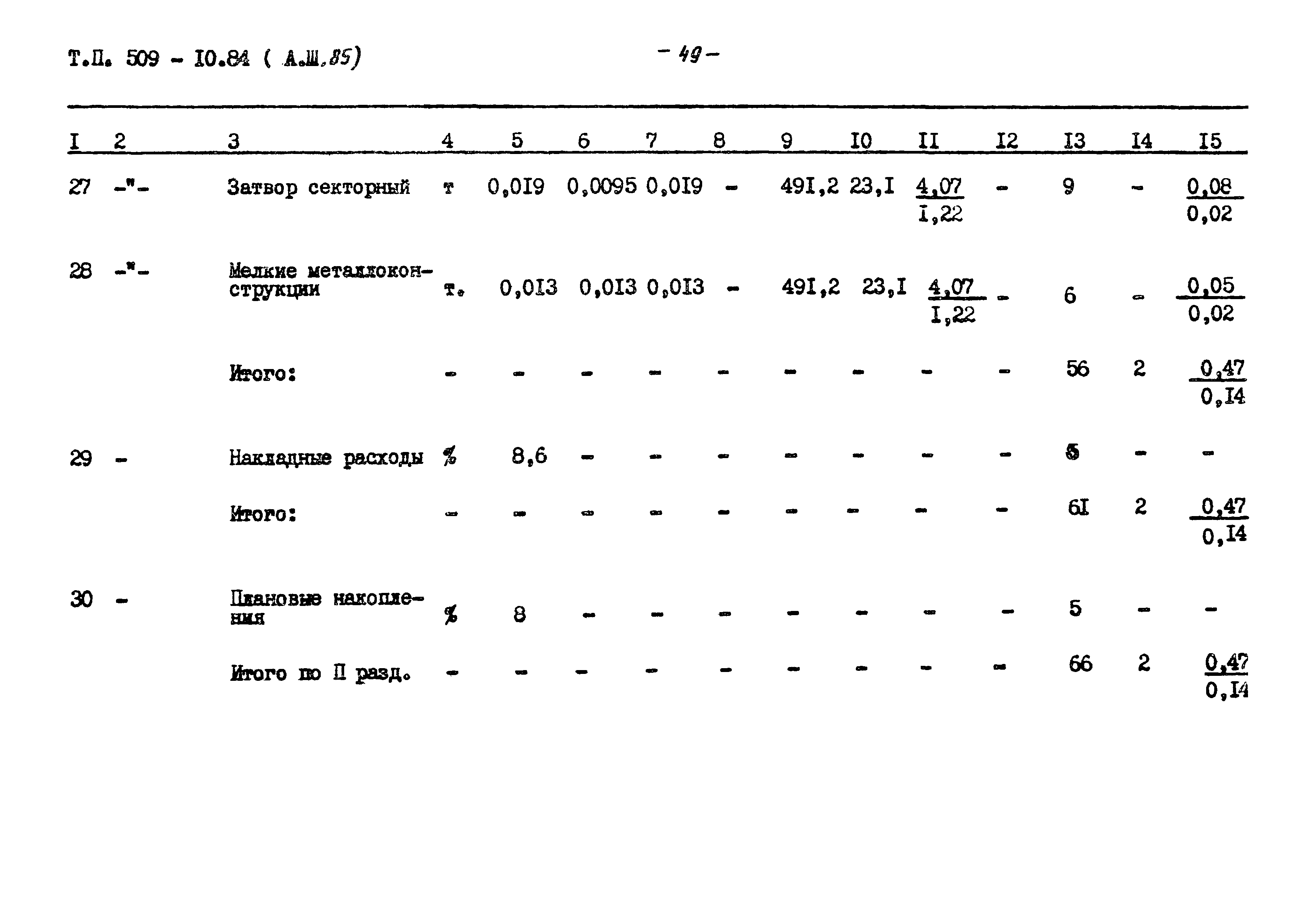 Типовой проект 509-10.84