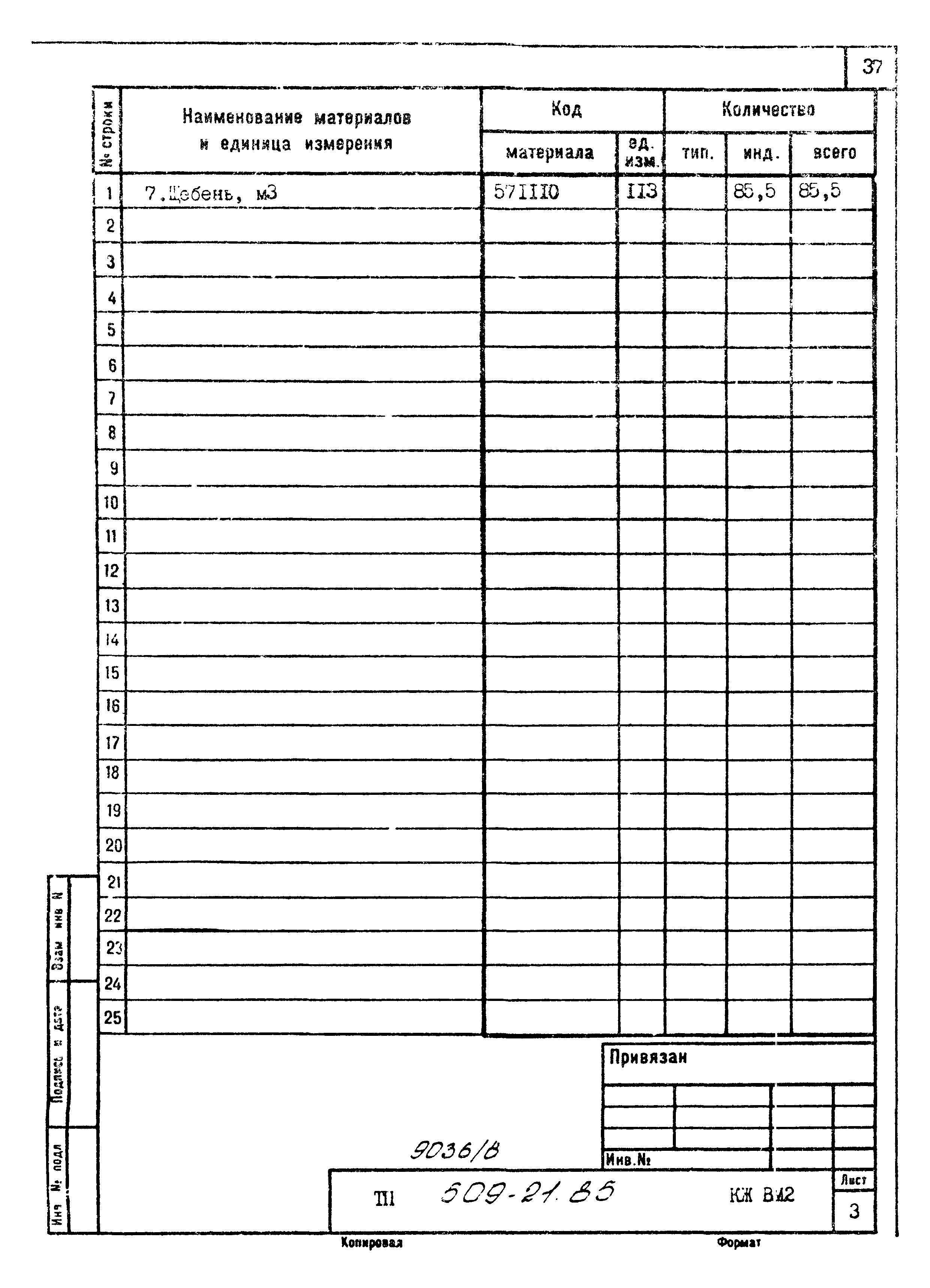 Типовой проект 509-21.85