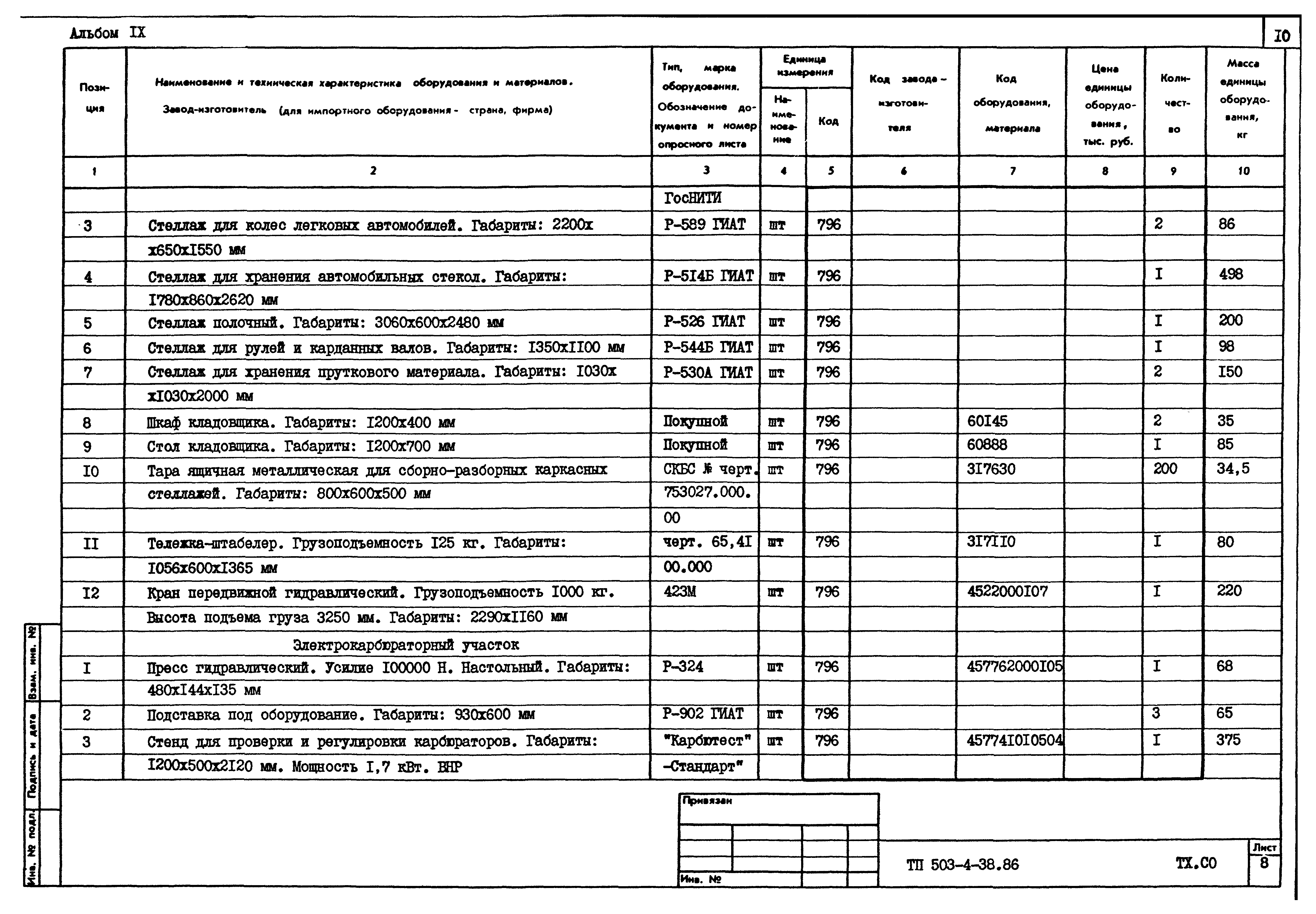 Типовой проект 503-4-38.86