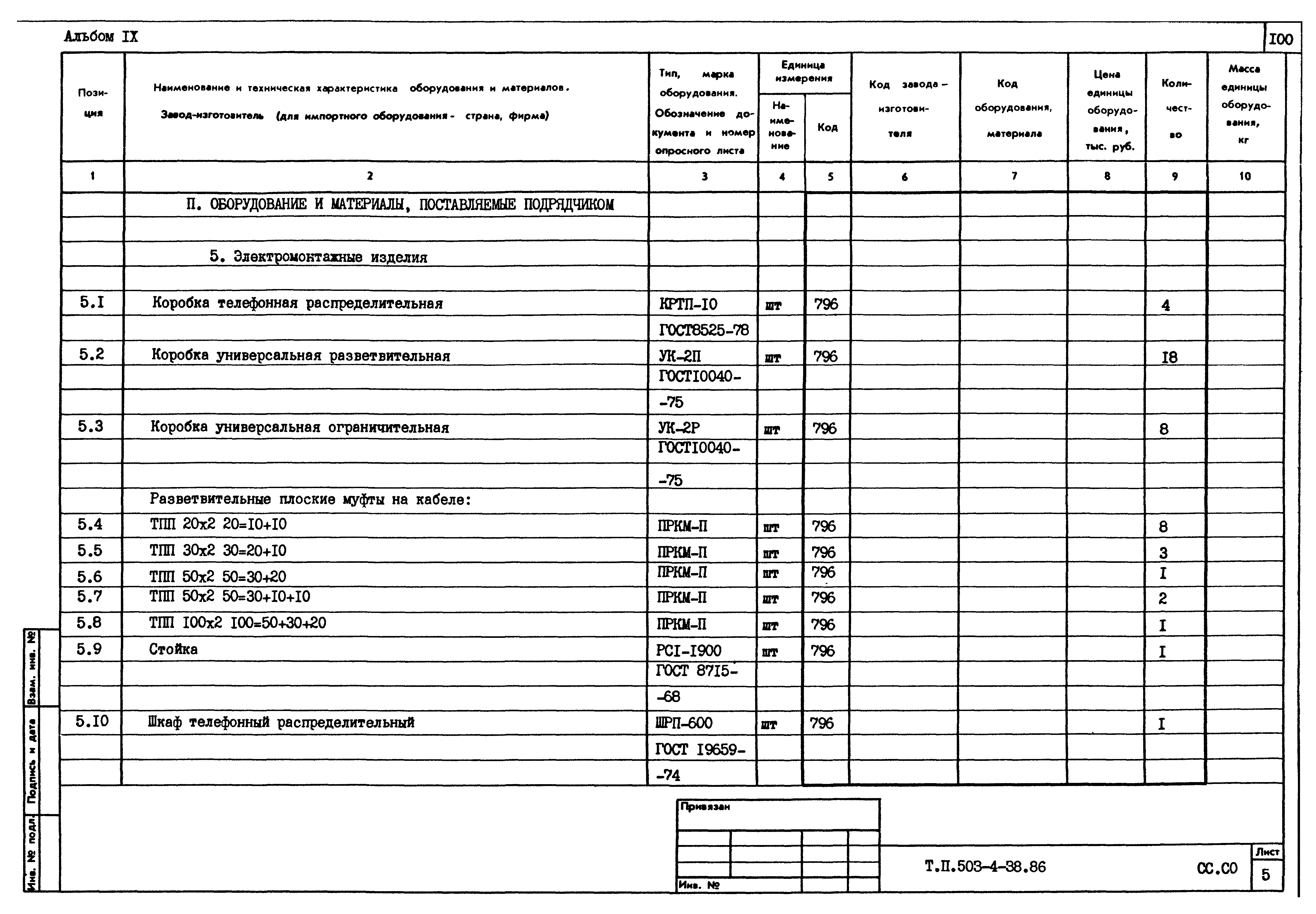 Типовой проект 503-4-38.86