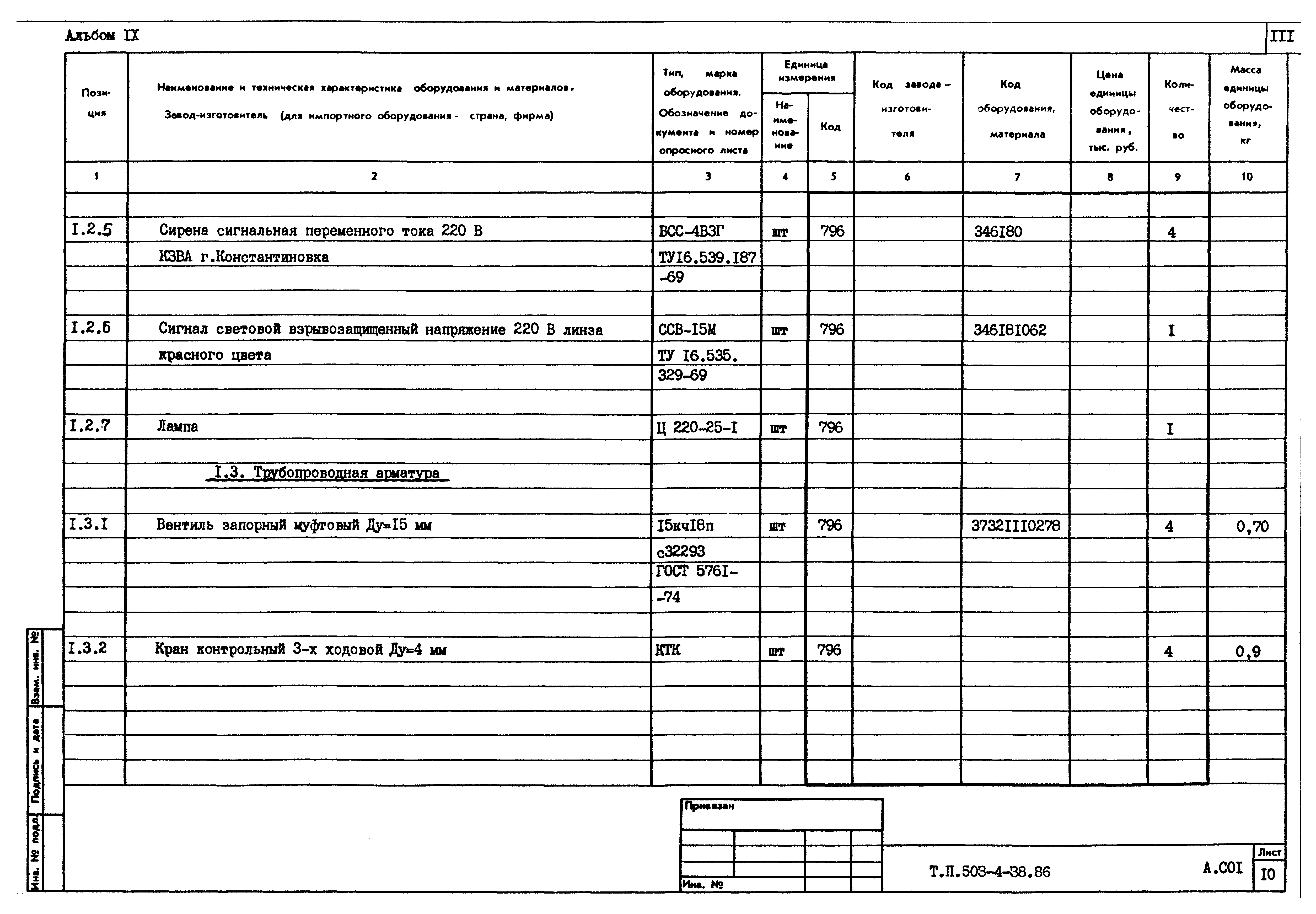 Типовой проект 503-4-38.86