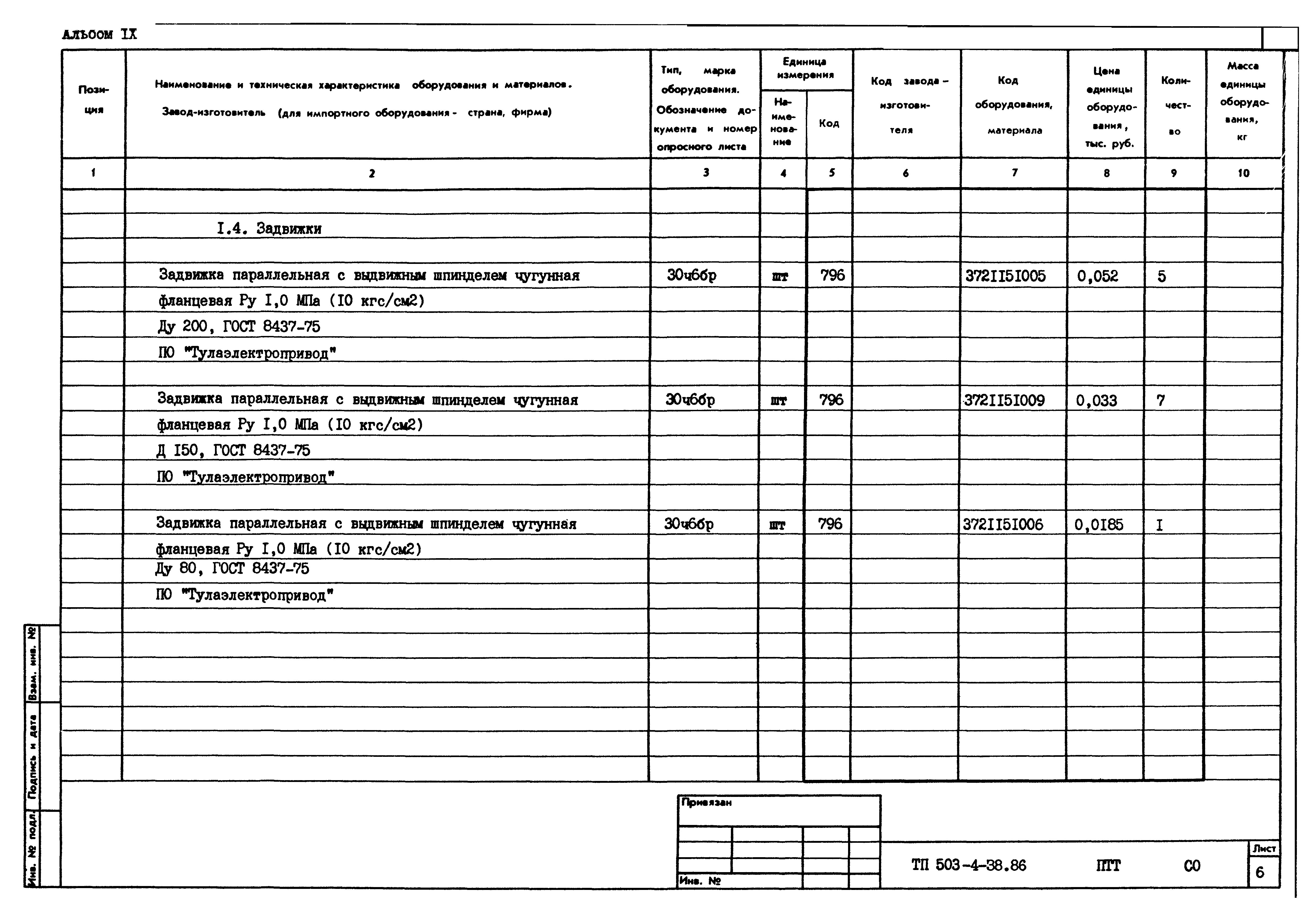 Типовой проект 503-4-38.86