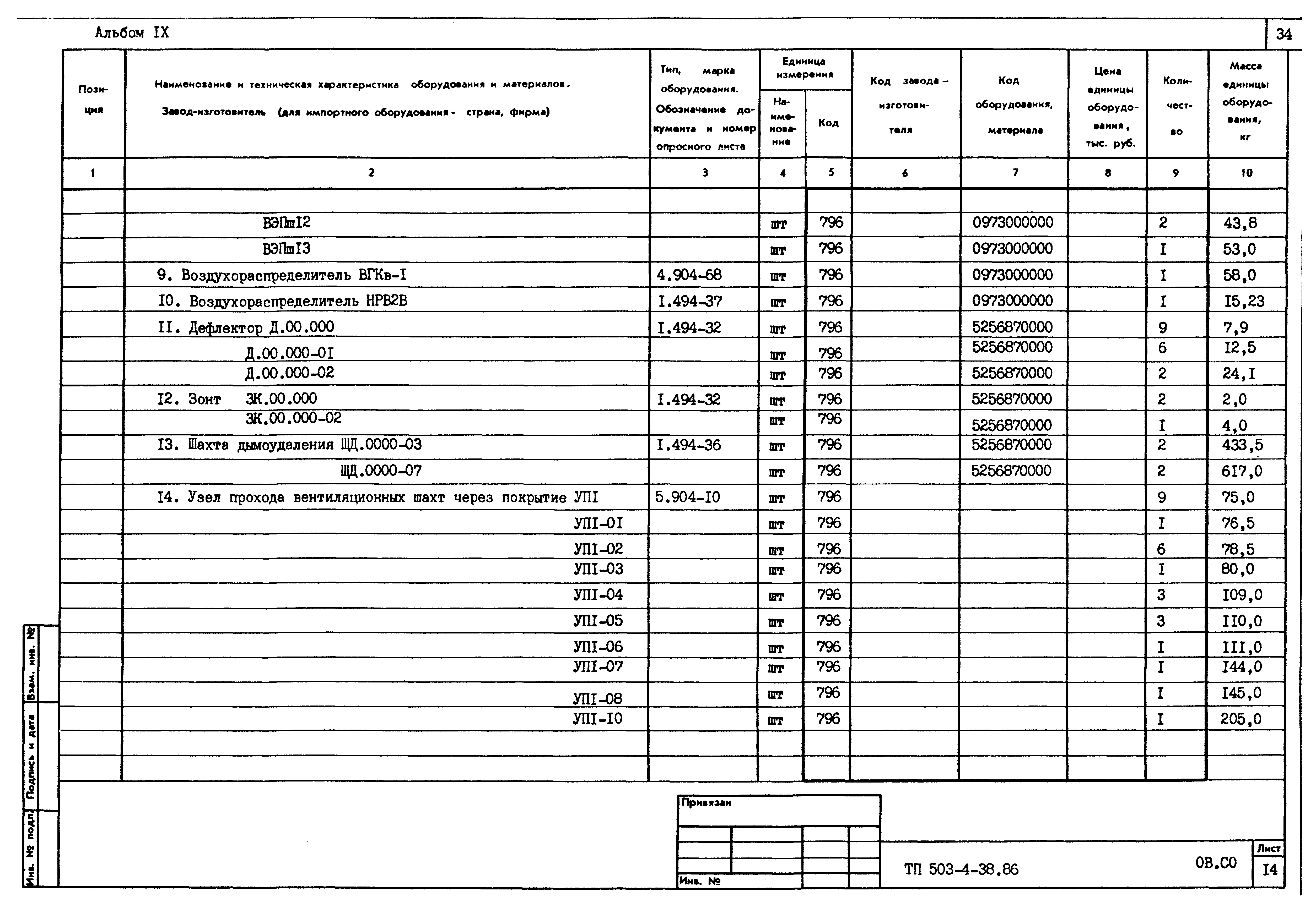 Типовой проект 503-4-38.86