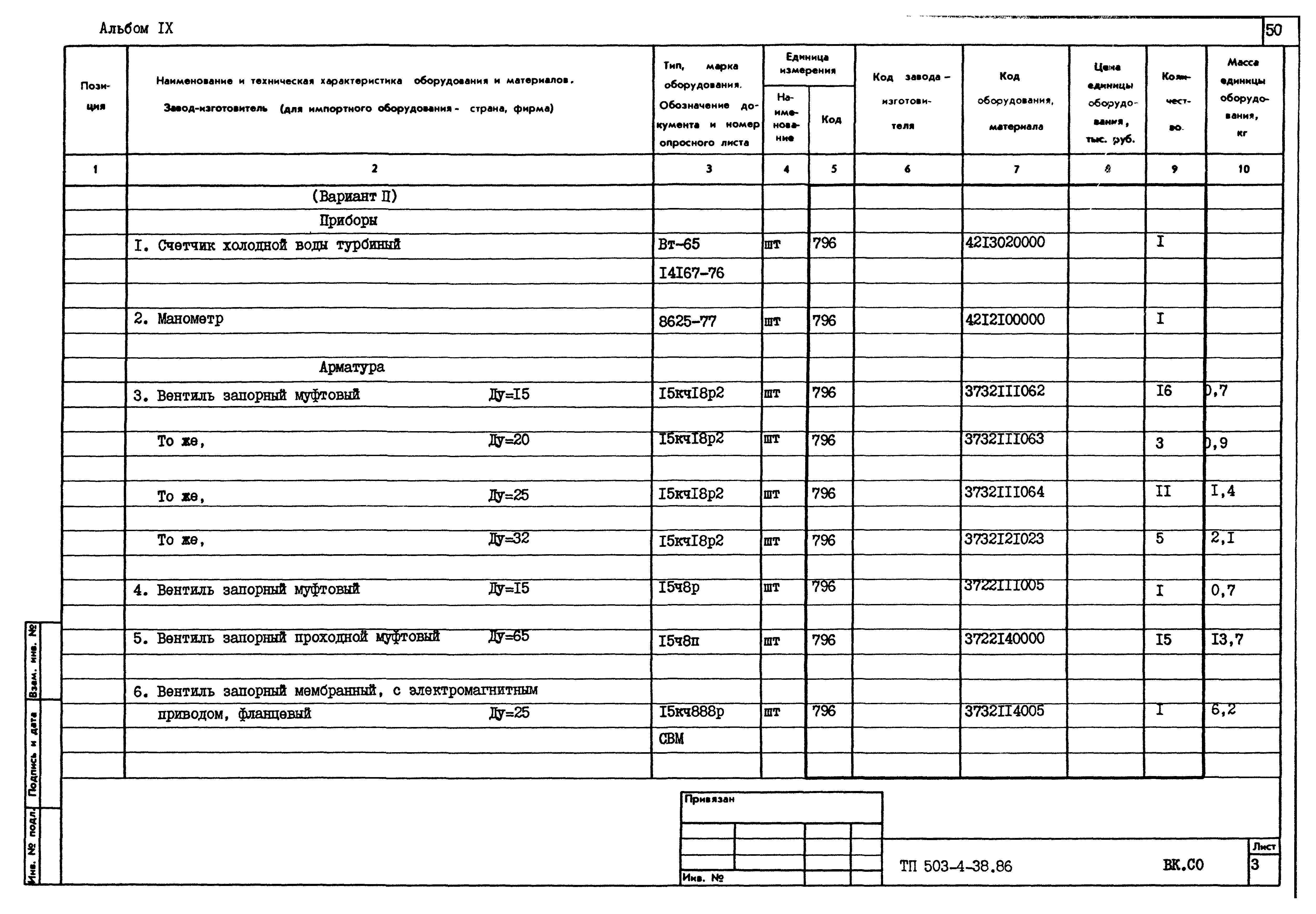 Типовой проект 503-4-38.86