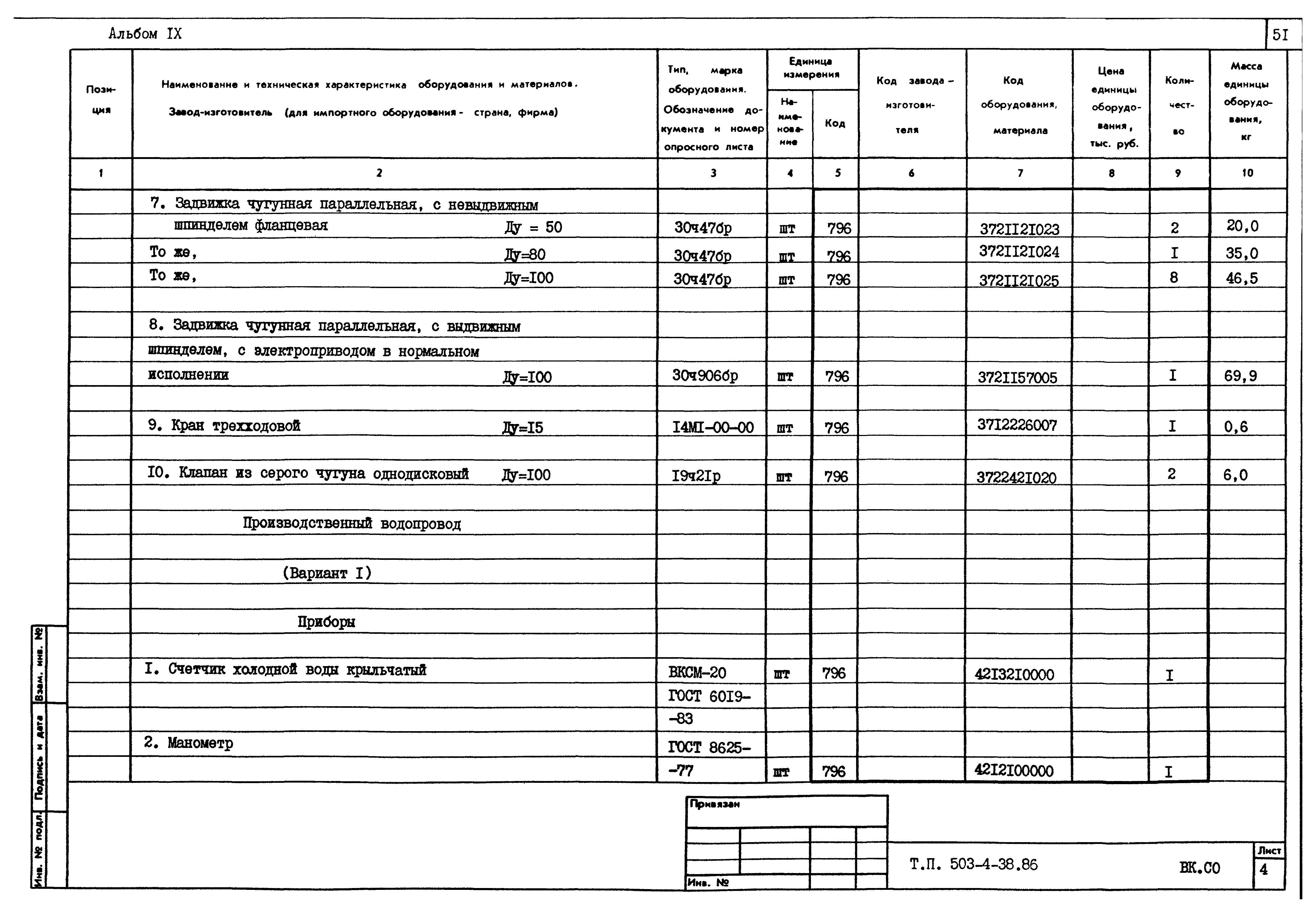 Типовой проект 503-4-38.86