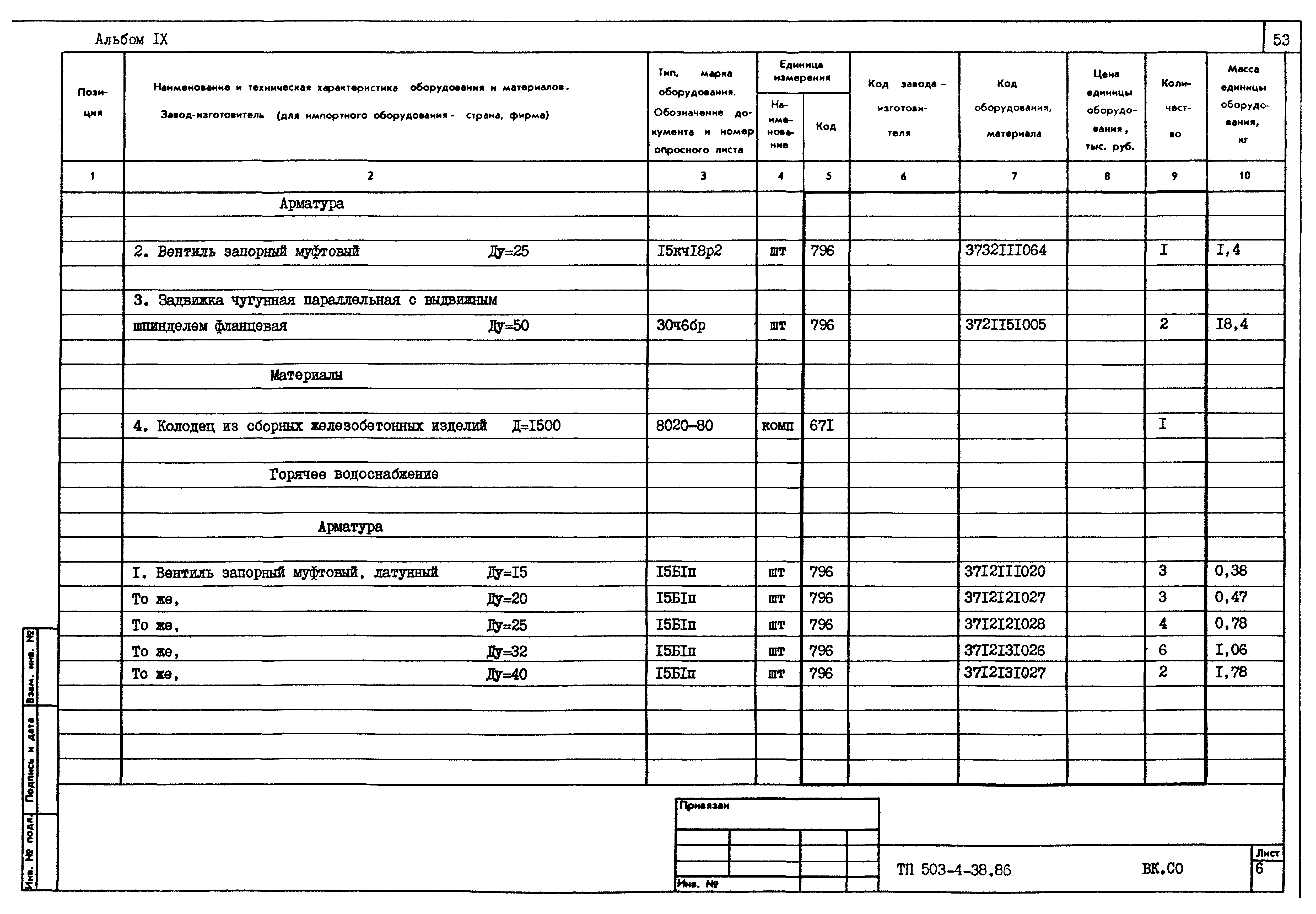 Типовой проект 503-4-38.86