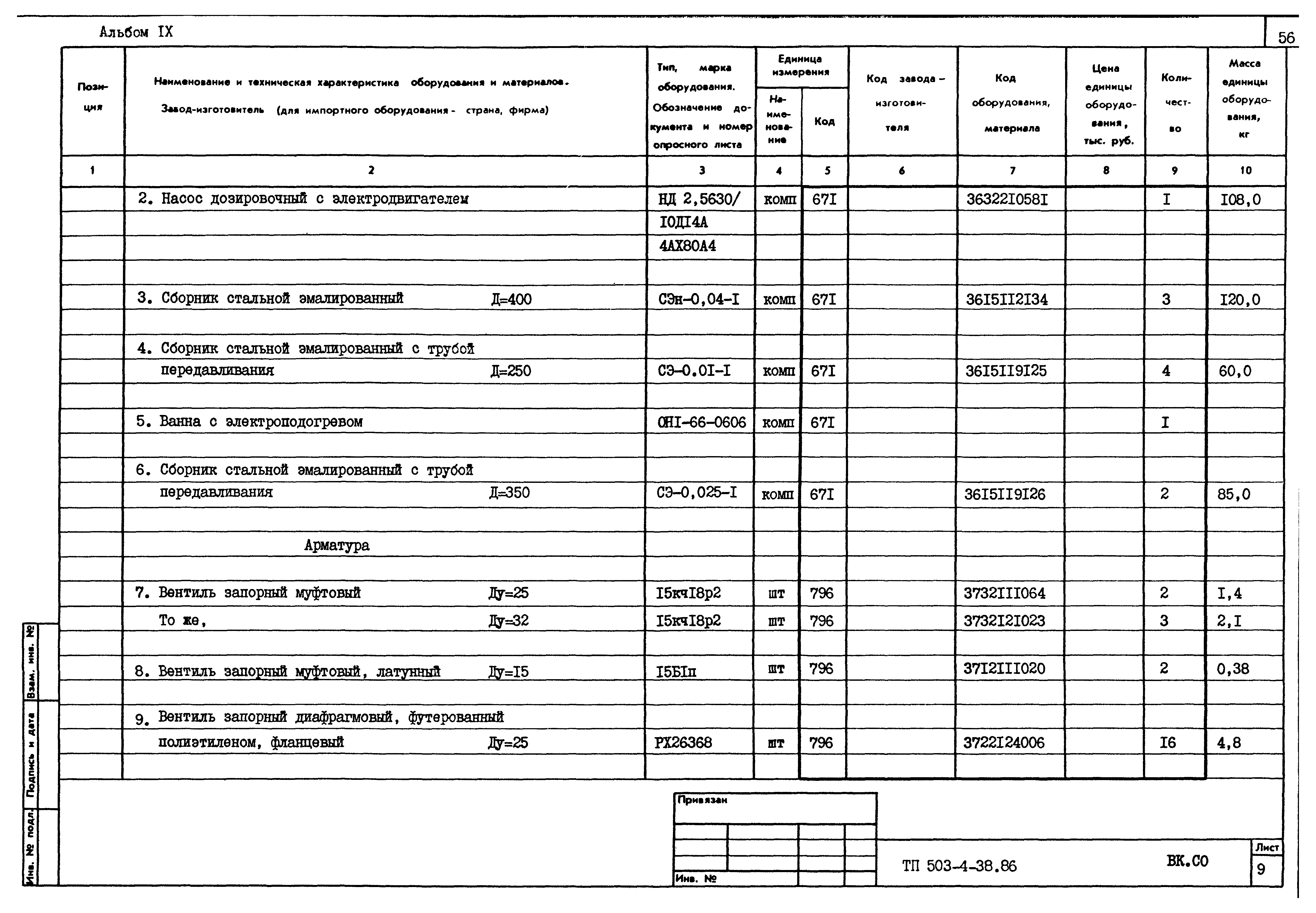 Типовой проект 503-4-38.86