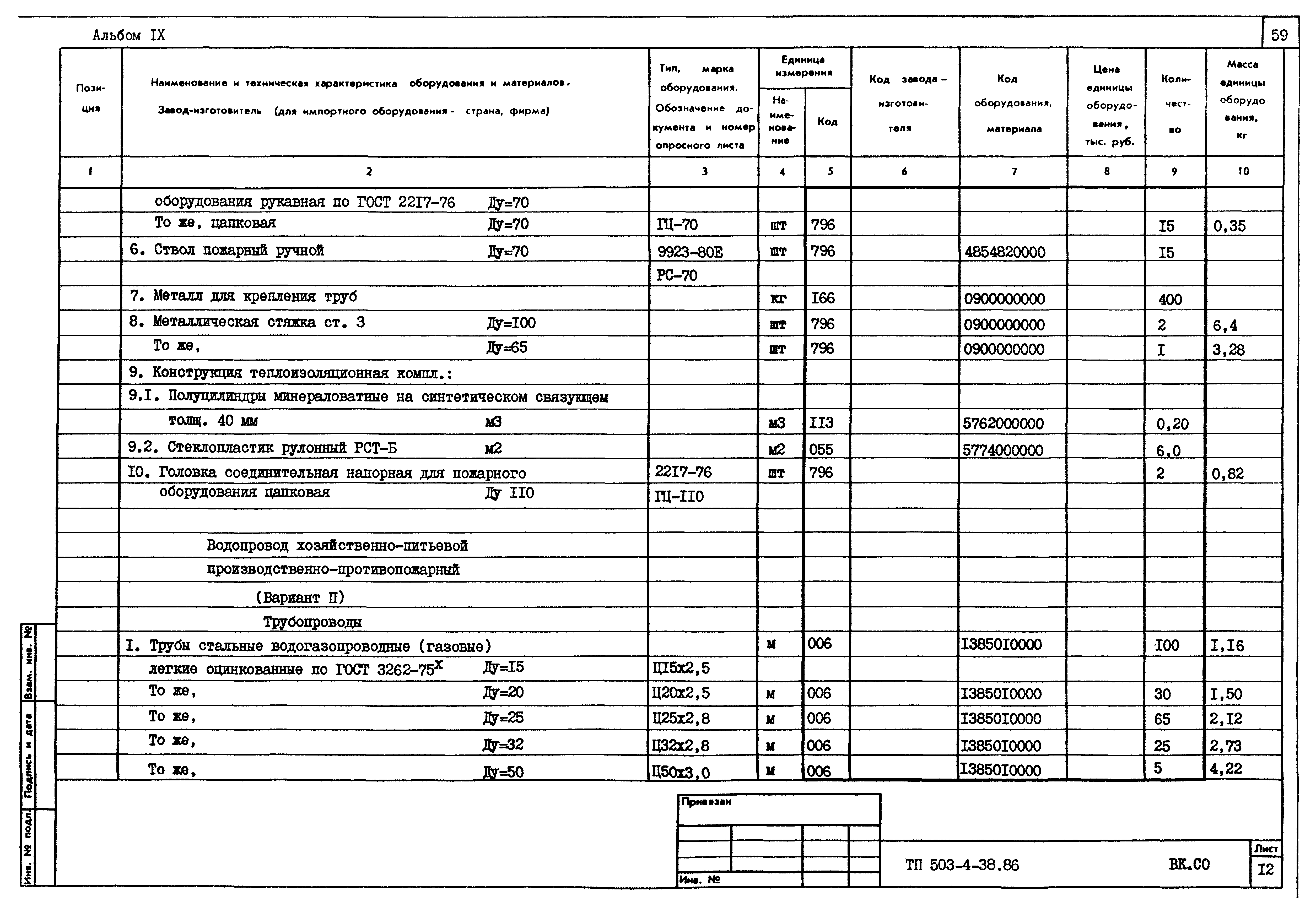 Типовой проект 503-4-38.86