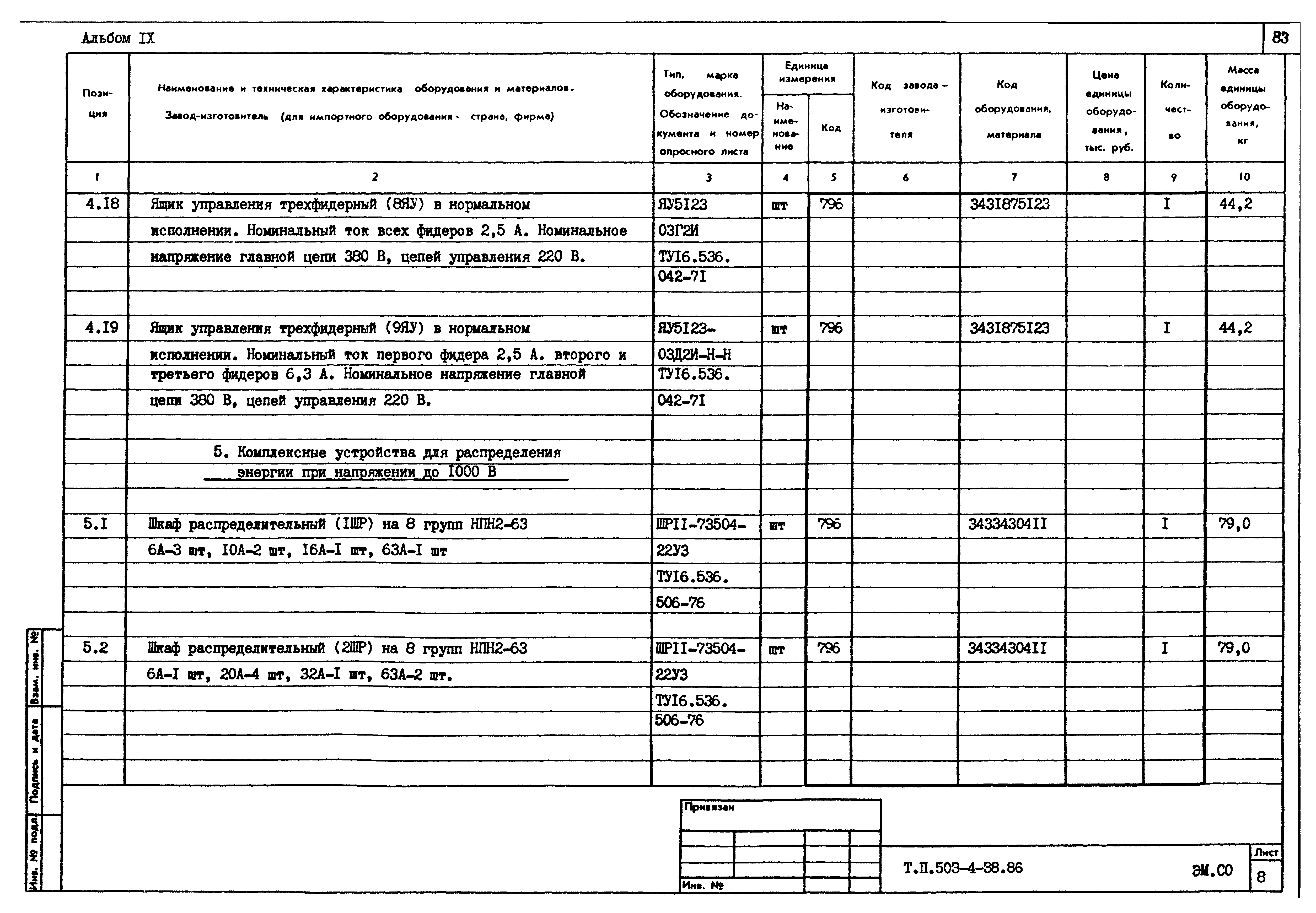 Типовой проект 503-4-38.86