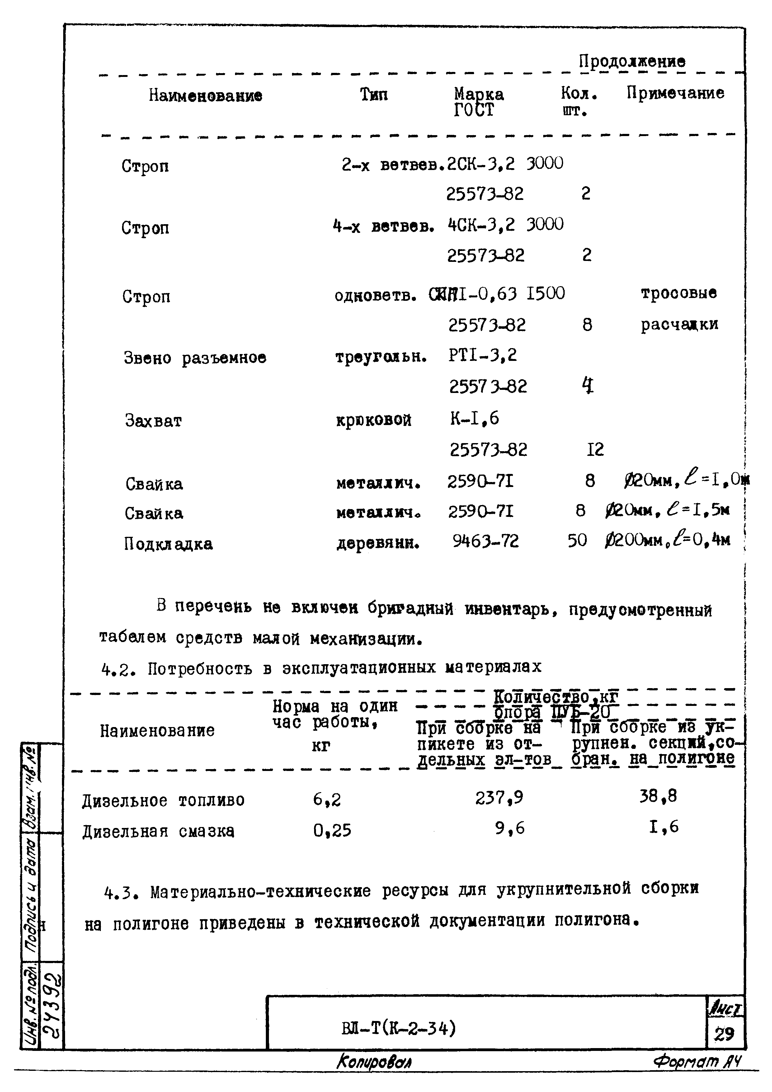 Технологическая карта К-2-34-2