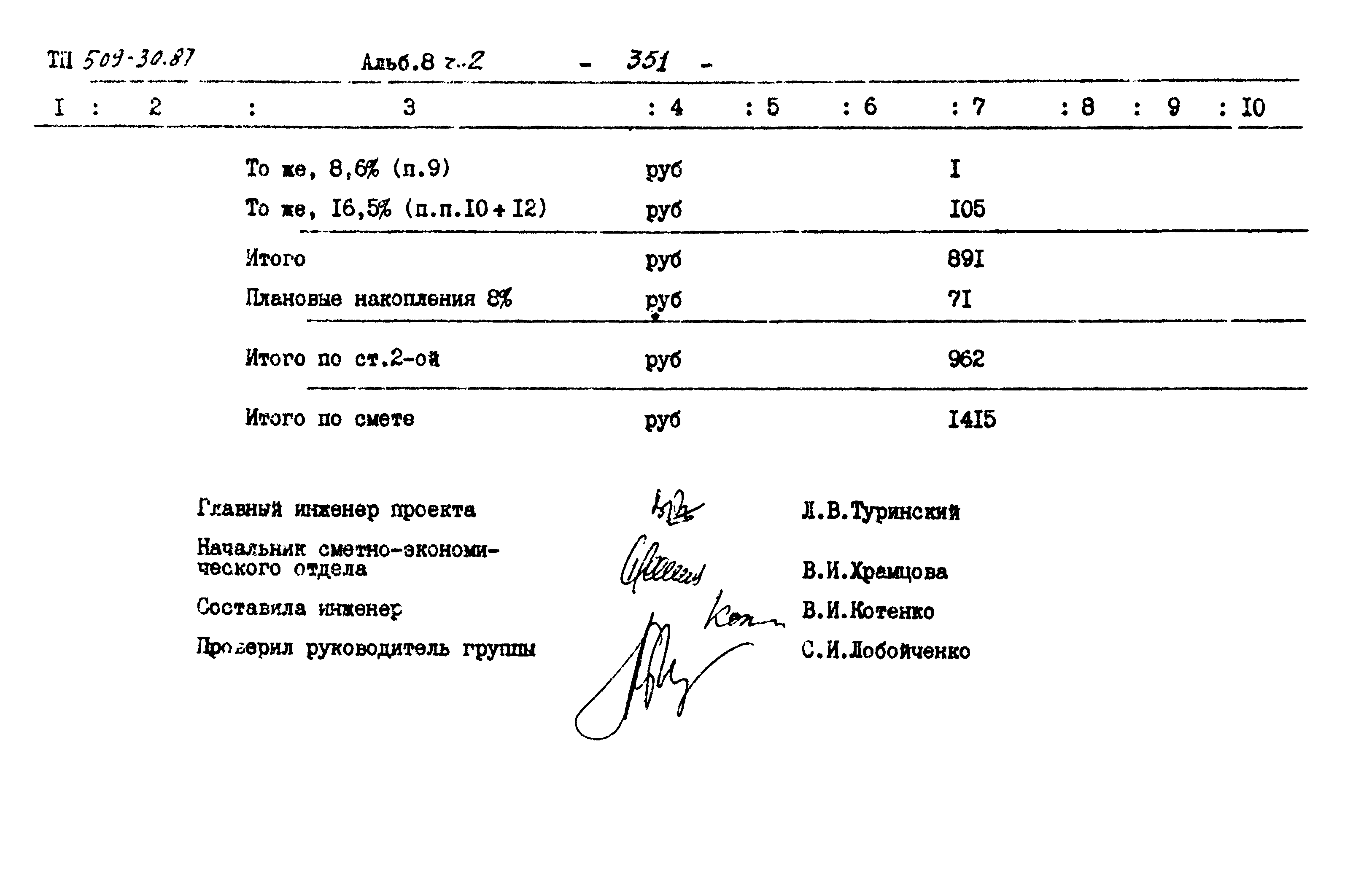 Типовой проект 509-30.87