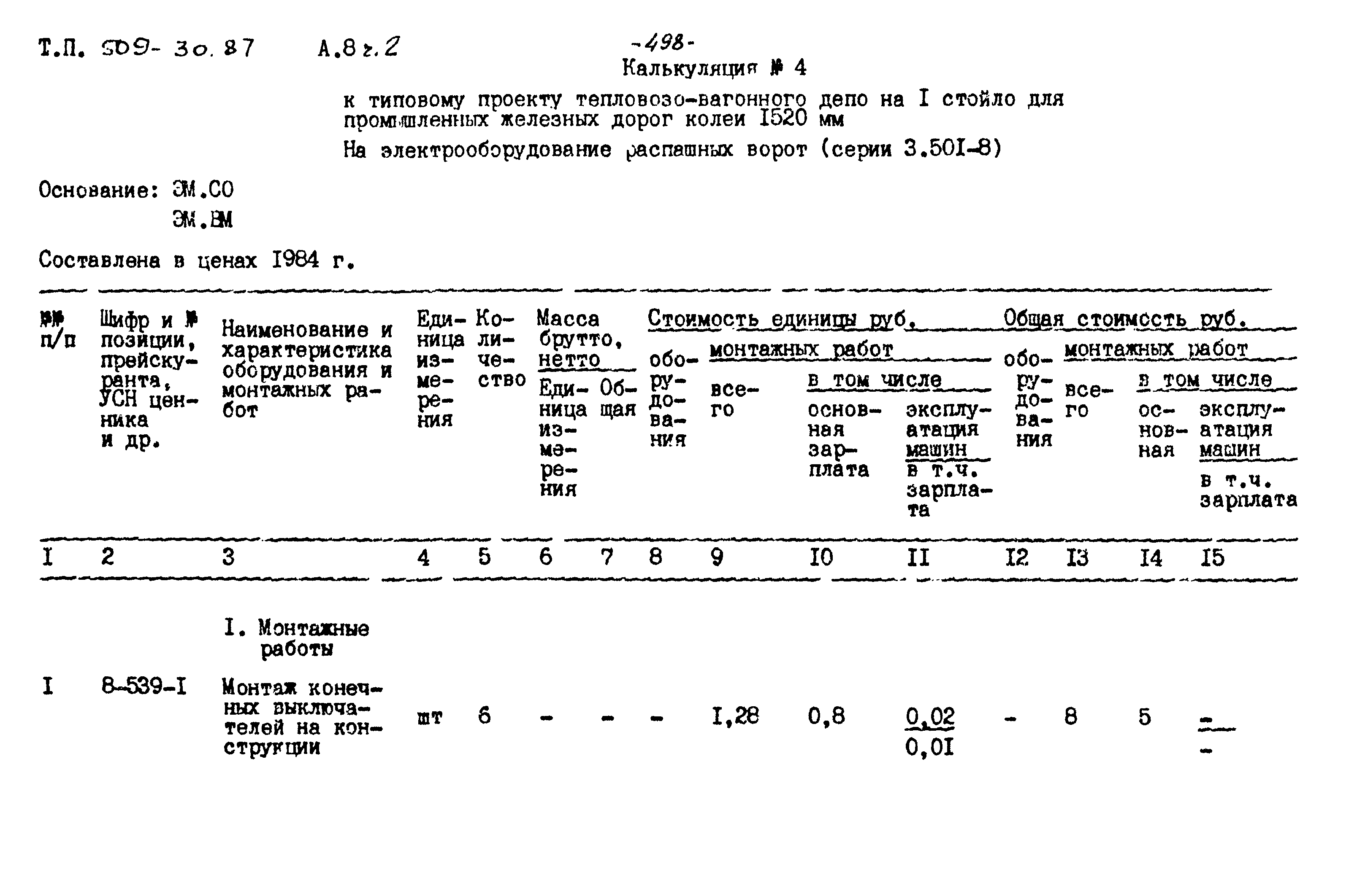 Типовой проект 509-30.87